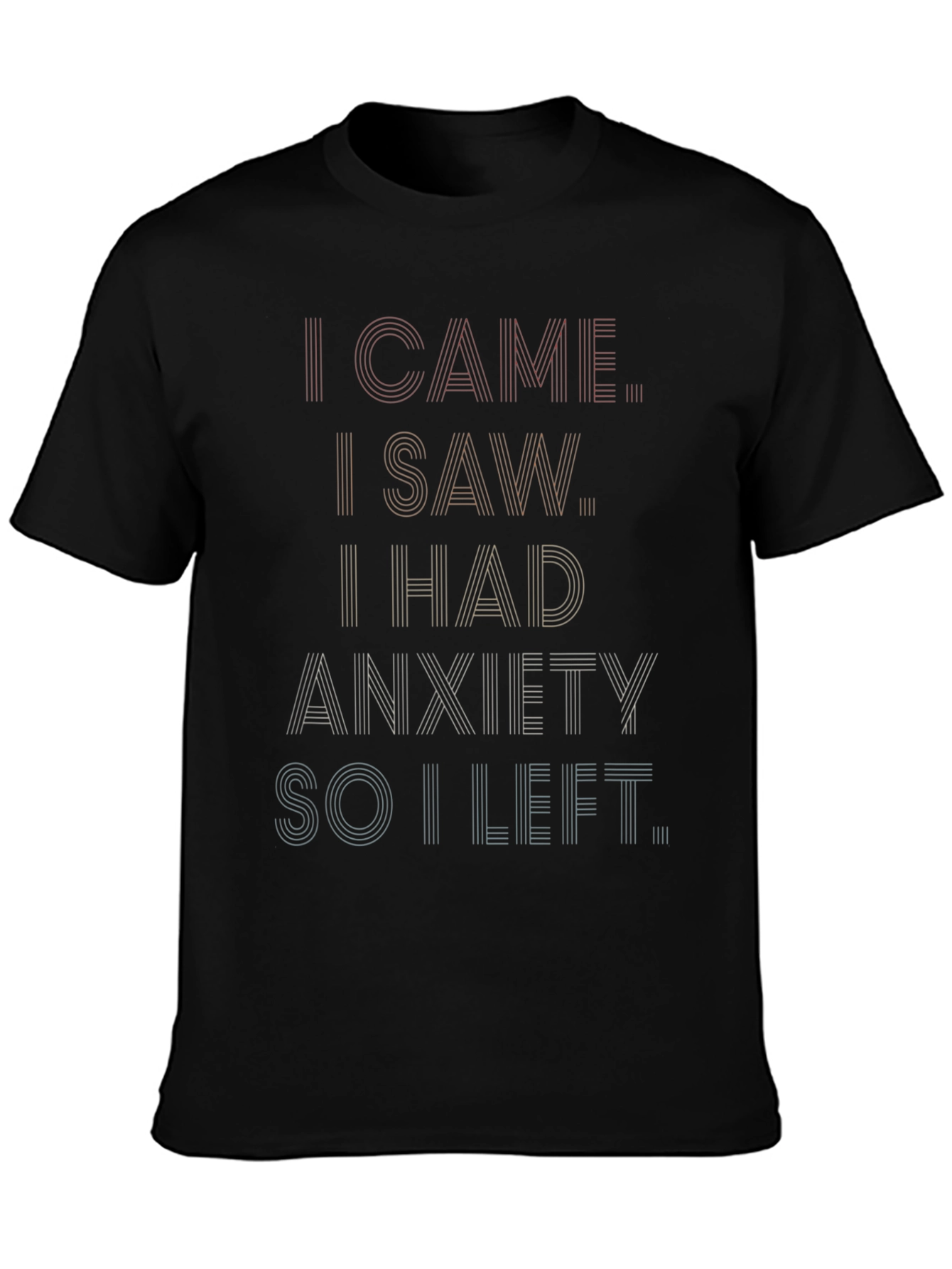 Black Anxiety Humor T-Shirt - Introvert Tee view 3