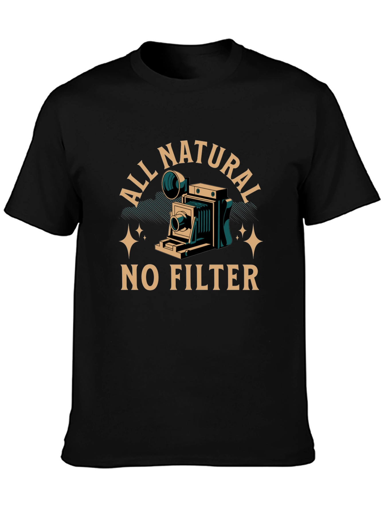 Black All Natural No Filter Graphic Tee view 3