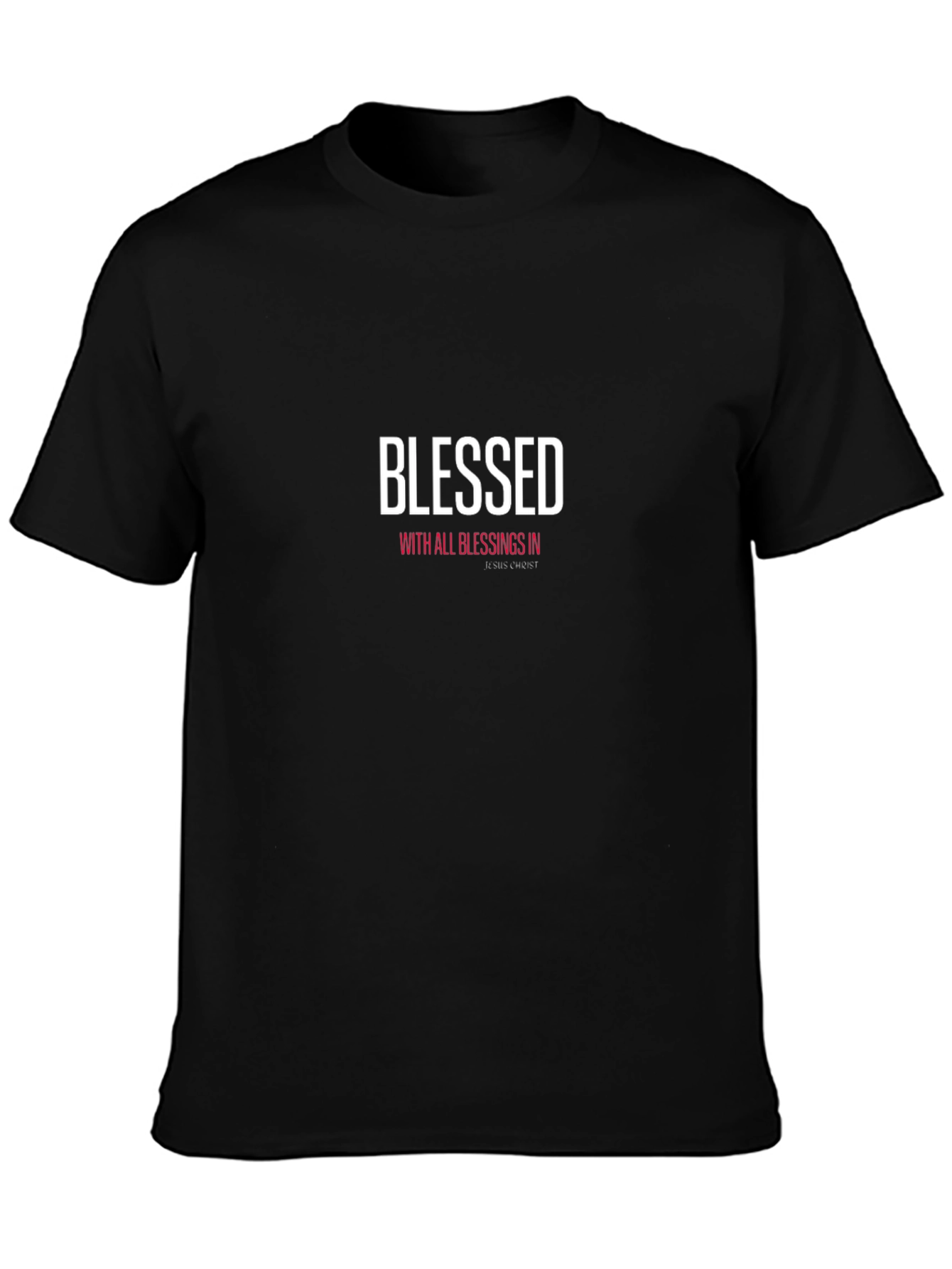 Black Blessed Graphic Black Tee view 3