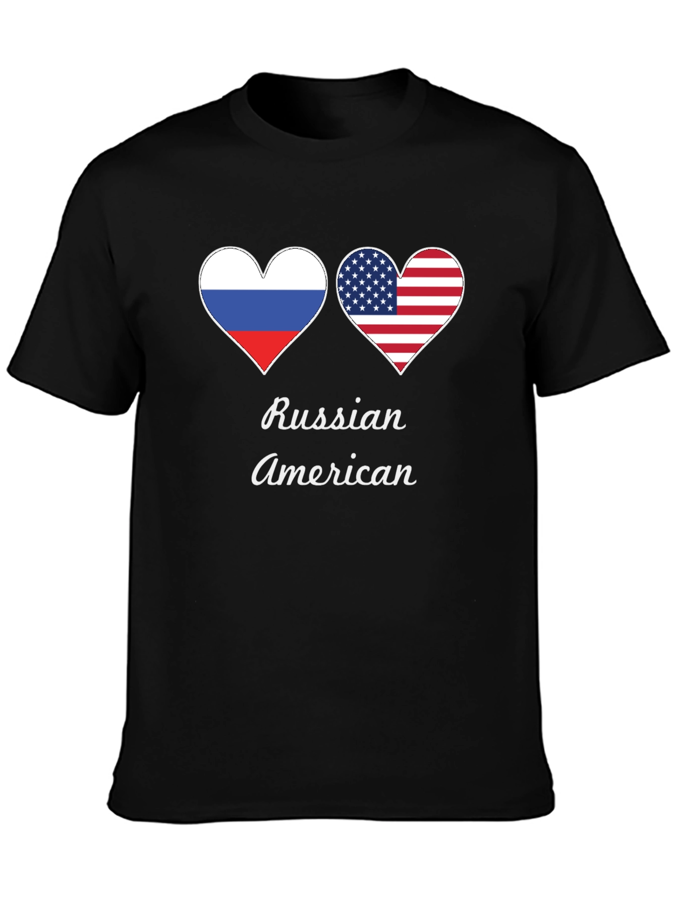 Black Russian American Pride T-Shirt view 3