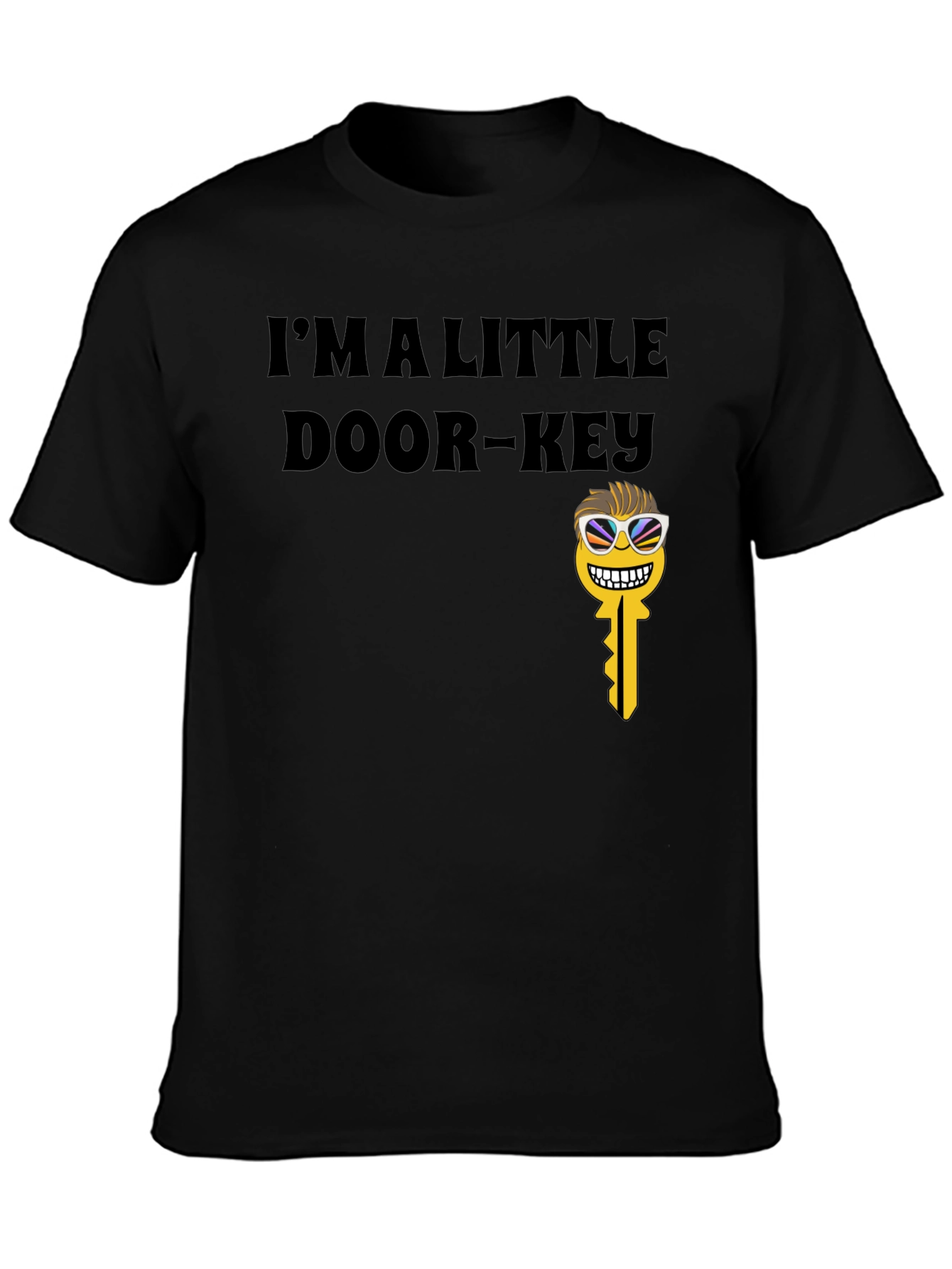 Black I'm A Little Door-Key Graphic Tee view 3