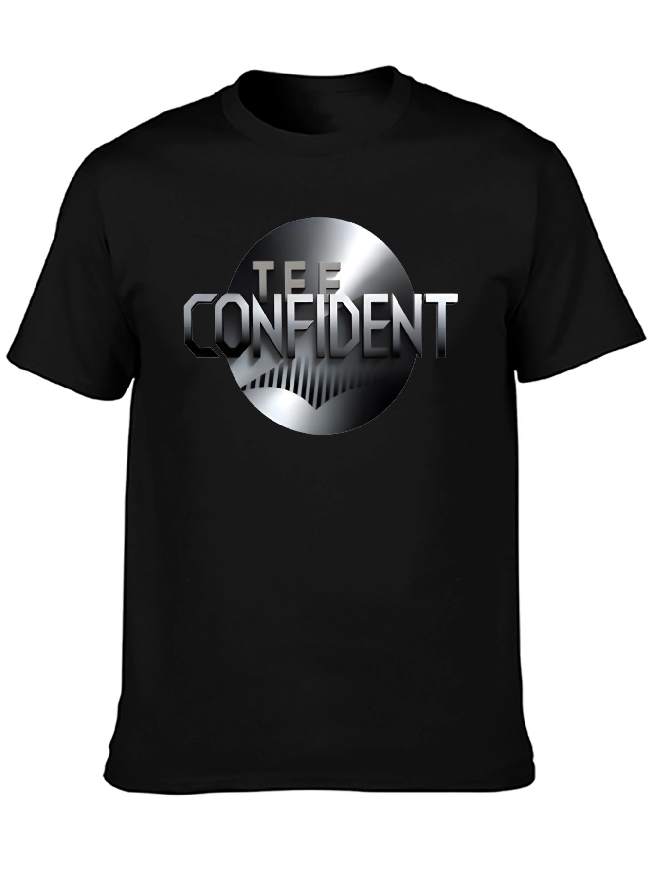 Black Tee Confident Black Graphic T-Shirt - Modern Design view 3