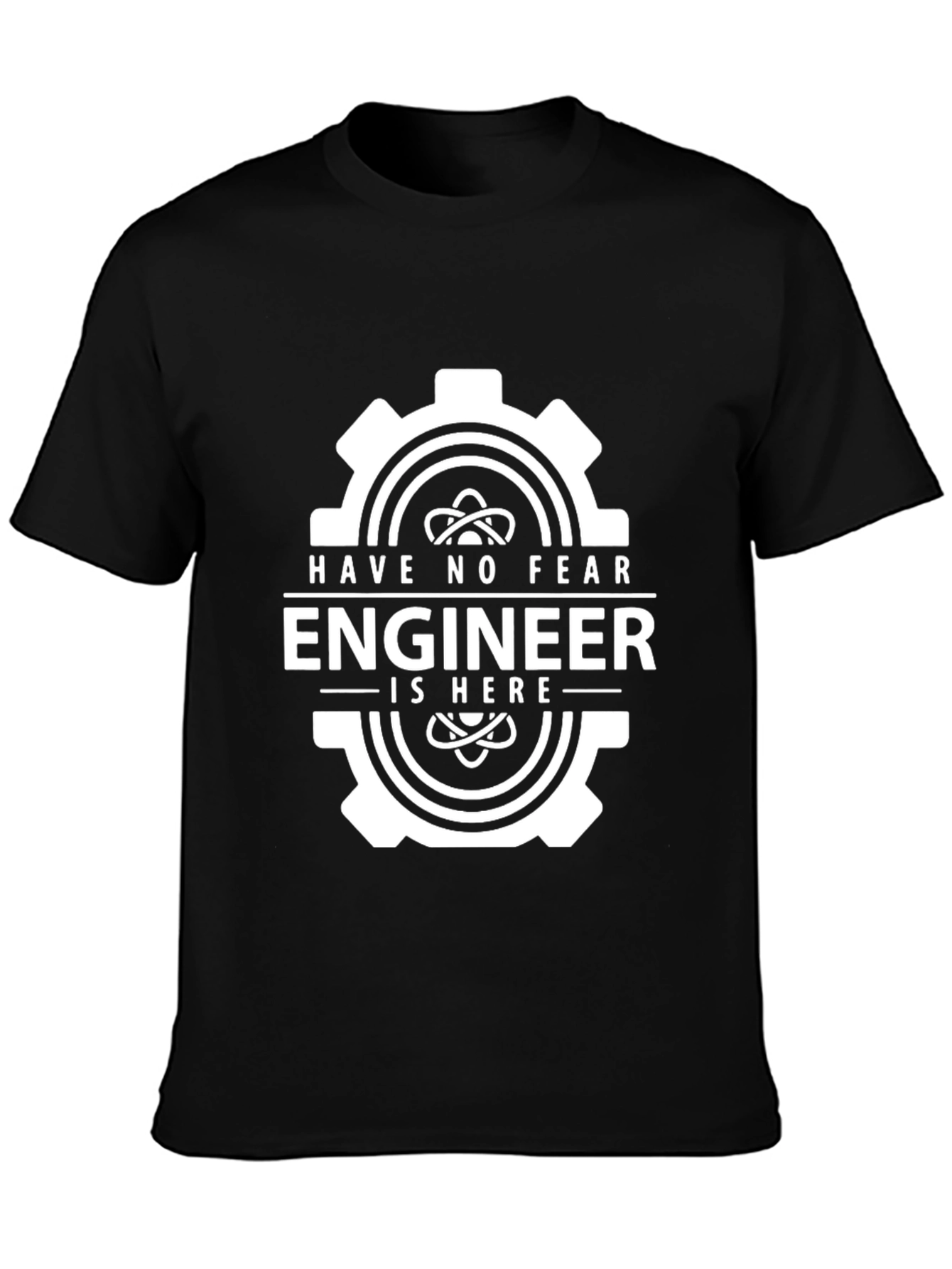 Black Have No Fear Engineer T-Shirt view 3