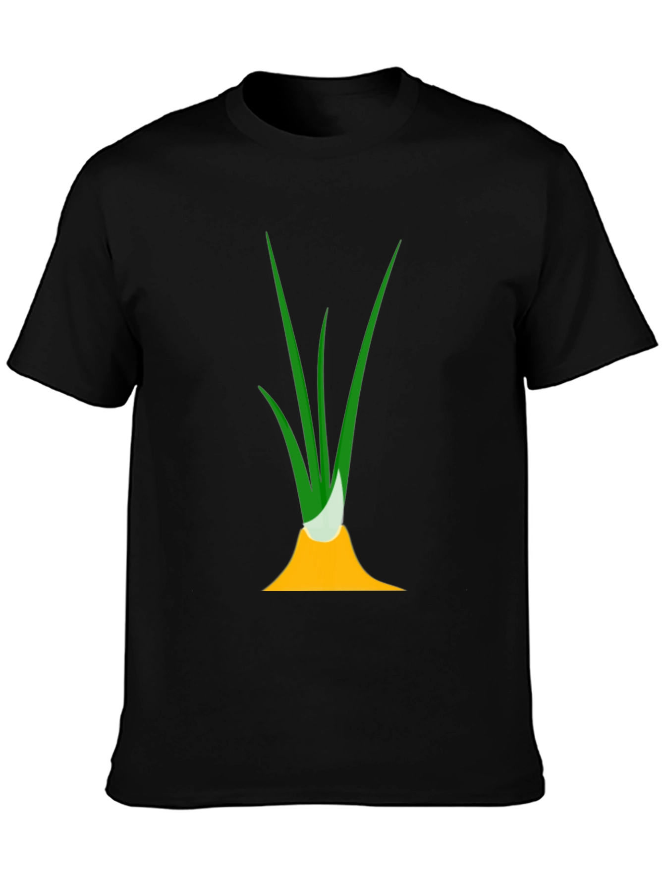 Black Funny Onion Graphic Tee - Black Cotton T-Shirt view 3