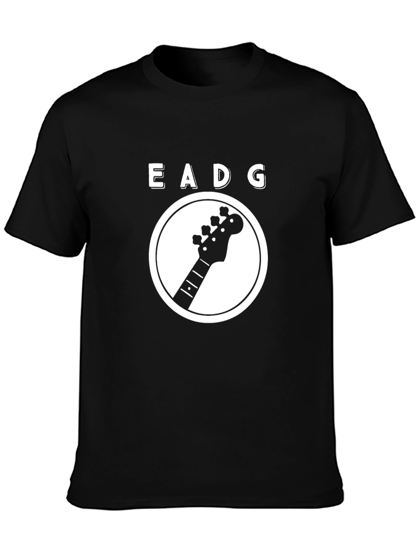 Black Bass Guitar T-Shirt - Musician Apparel view 3