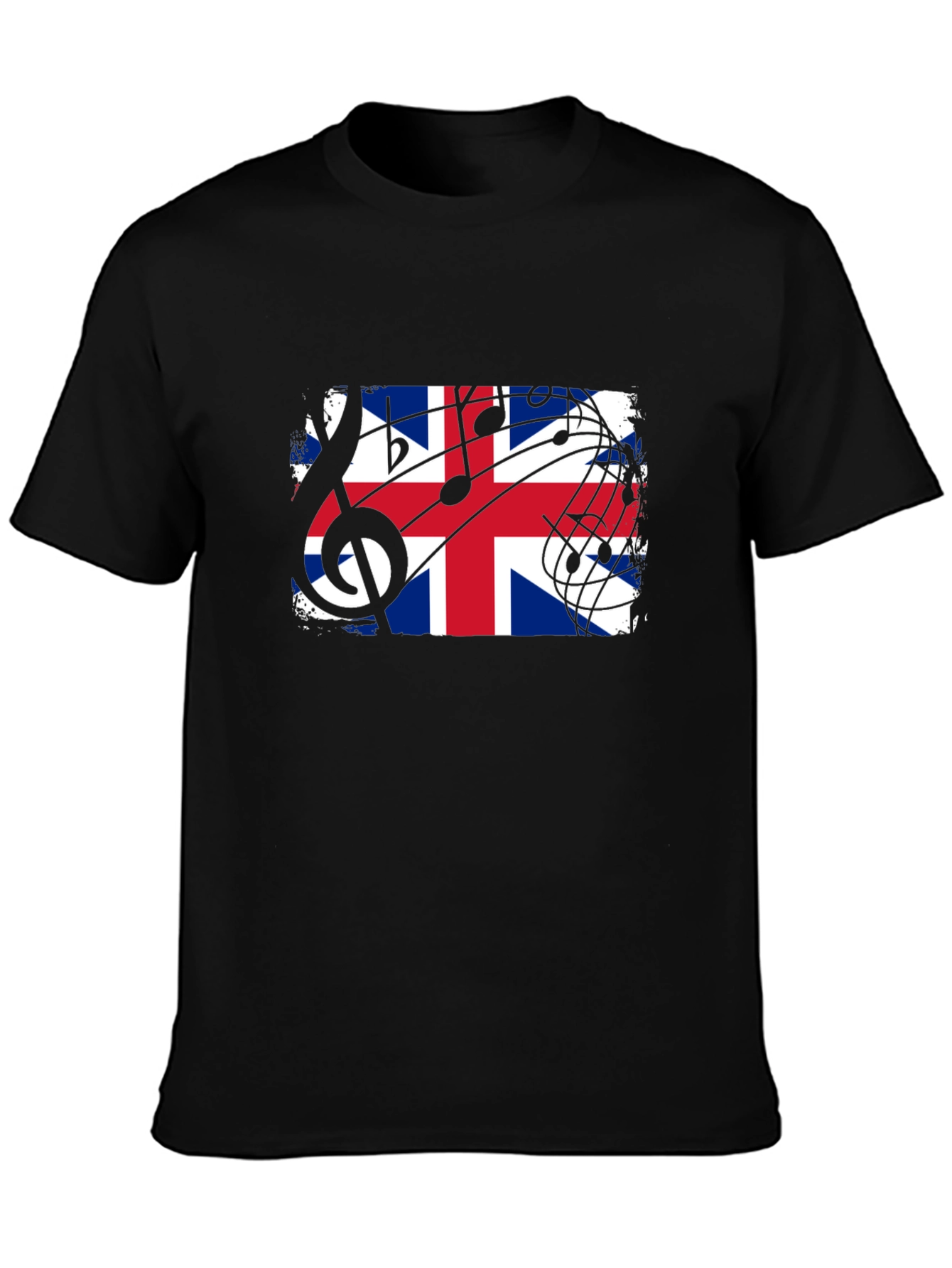 Black Union Jack Music Graphic Tee view 3