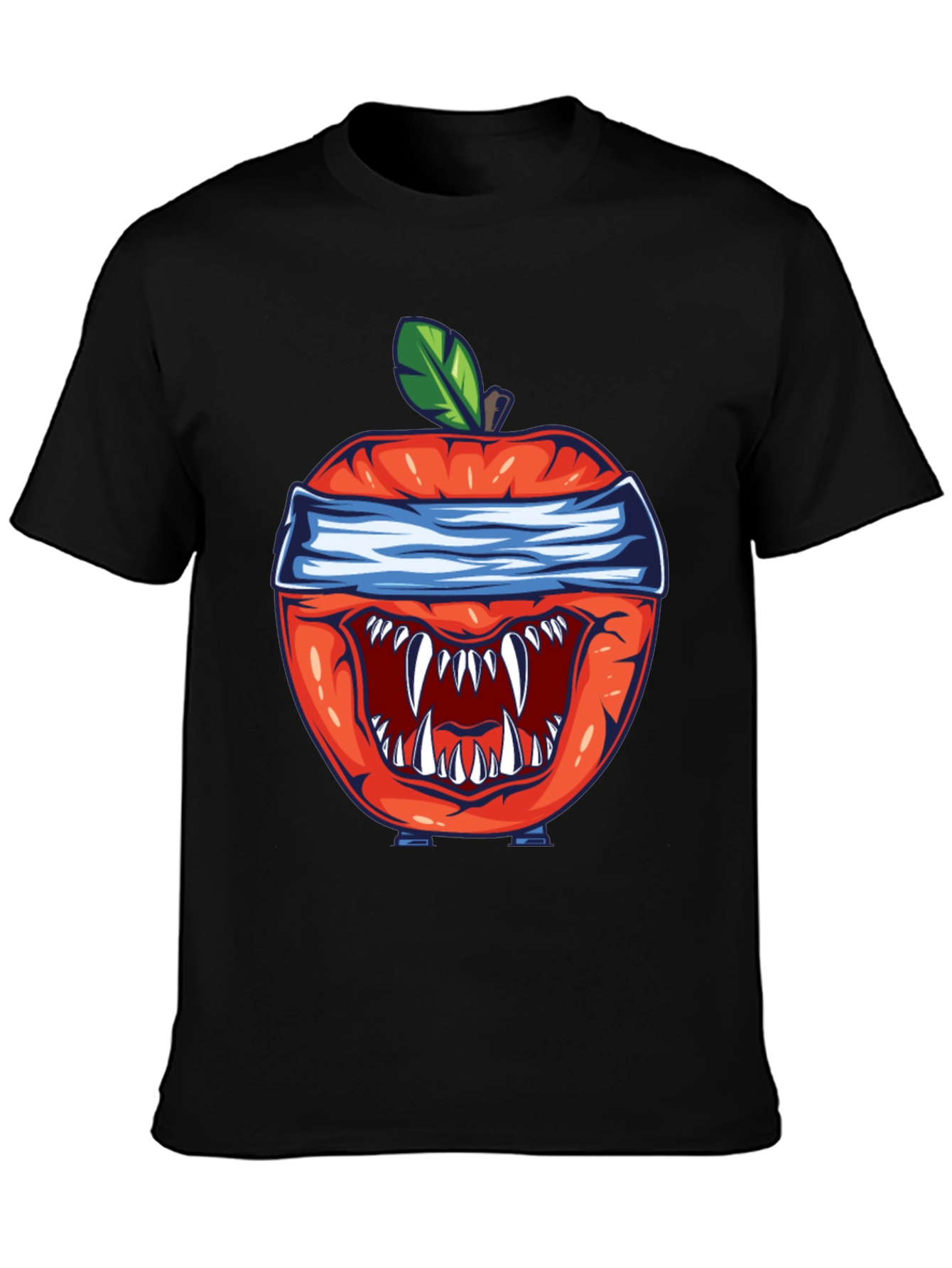Black Monster Apple Graphic Tee - Unique Design view 3
