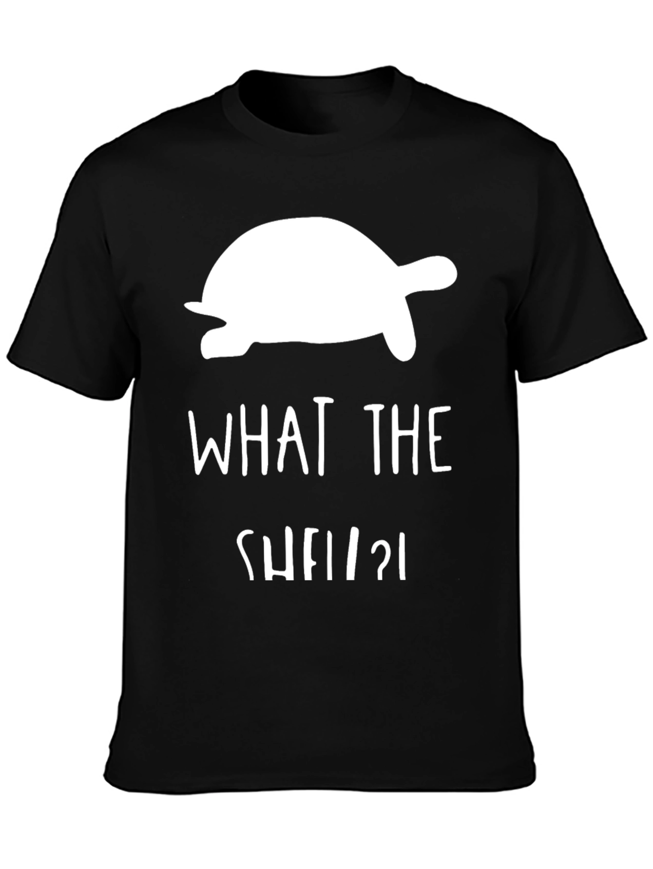 Black What the Shell Turtle T-Shirt view 3