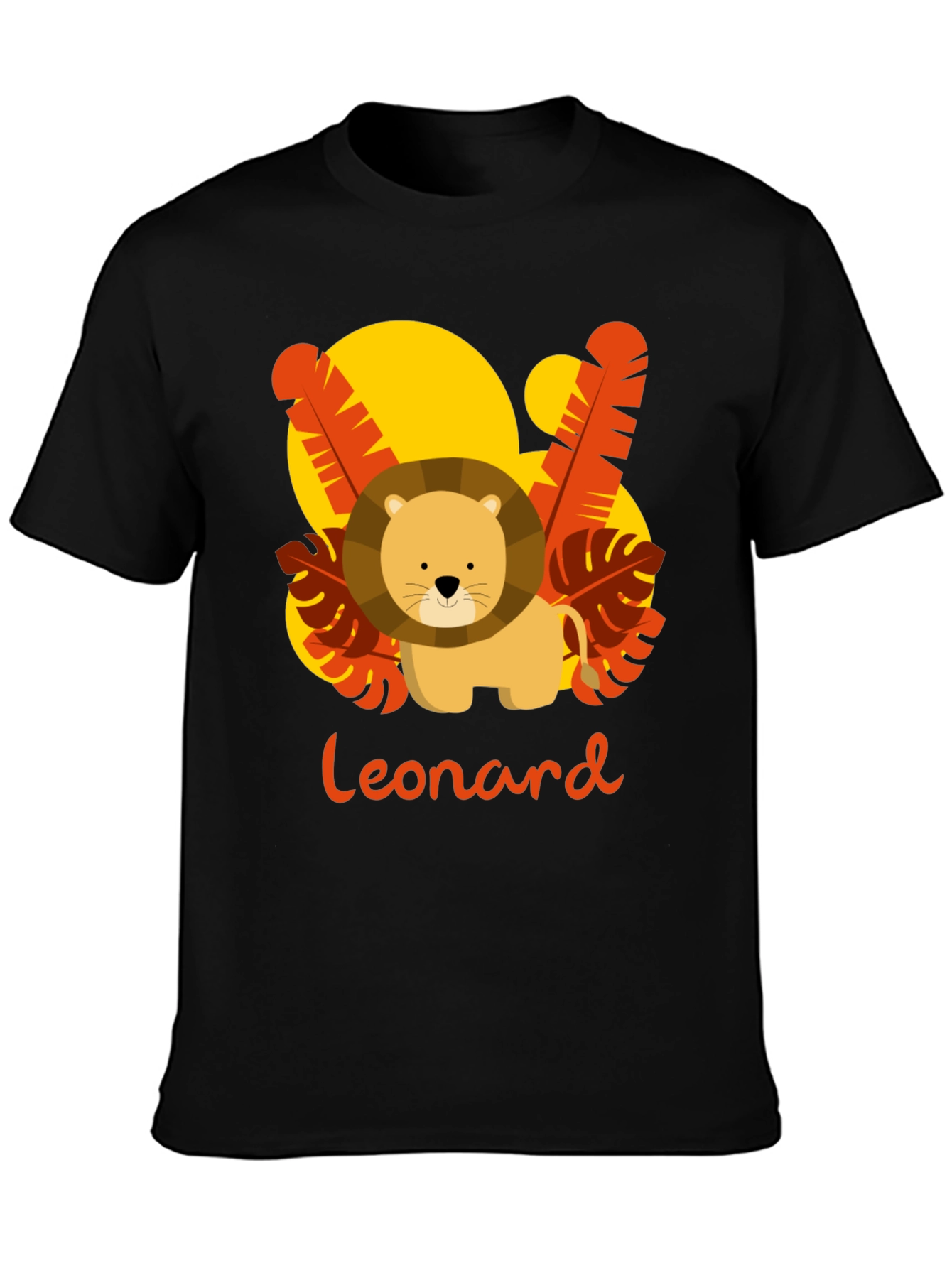Black Personalized Lion Cub T-Shirt view 3