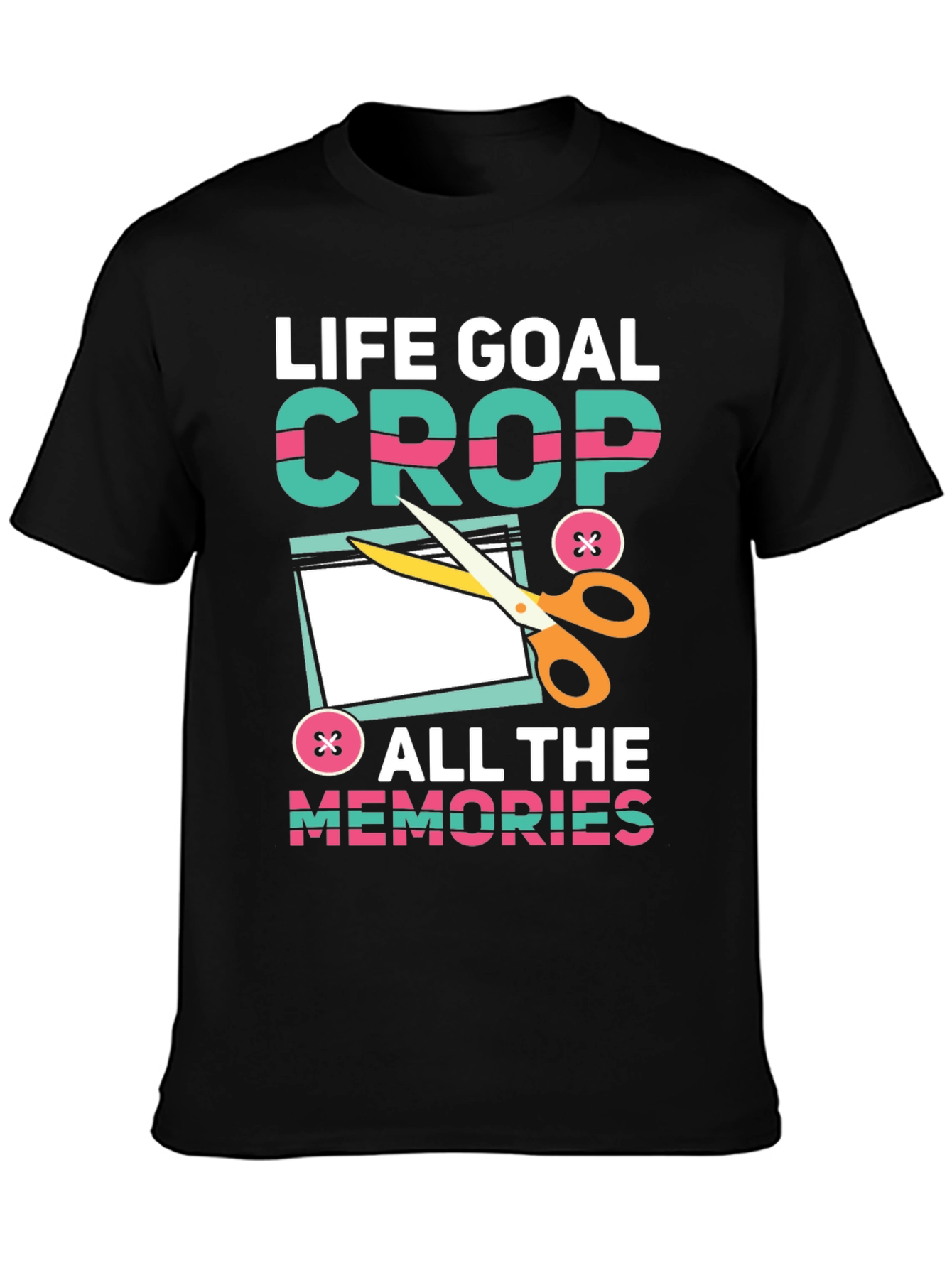 Black Life Goal Crop All the Memories T-Shirt view 3