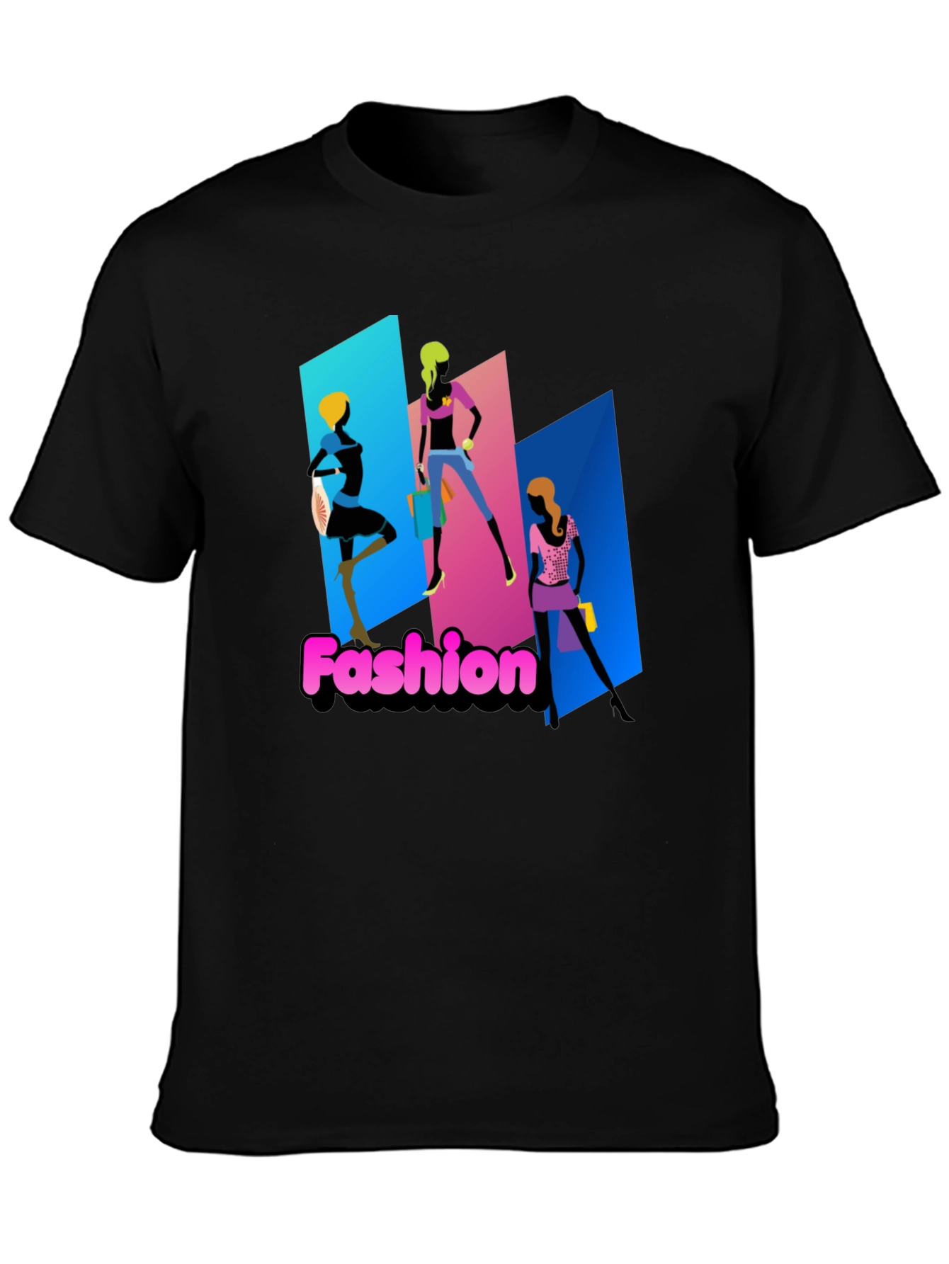Black Fashion T-Shirt view 3