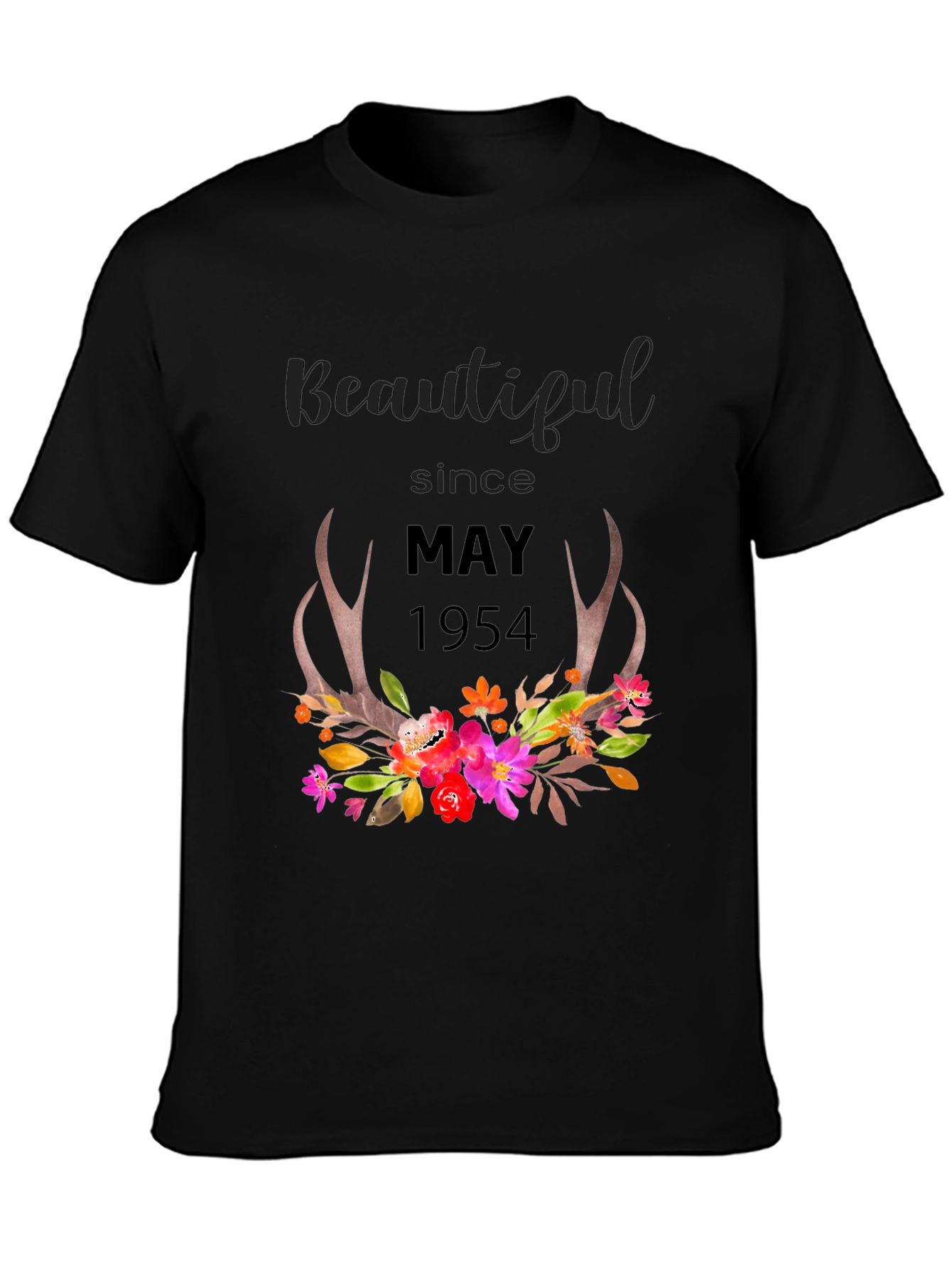 Black Beautiful Since May 1954 Floral Tee view 3
