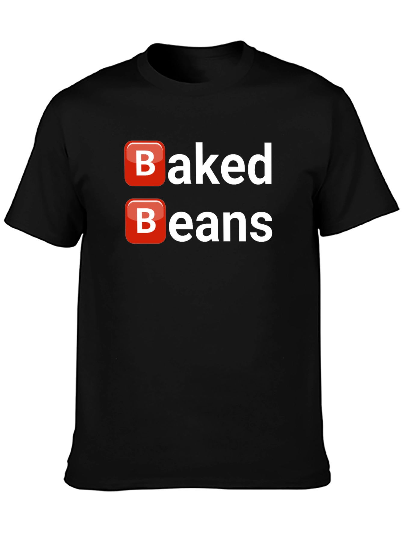 Black Baked Beans T-Shirt - Funny Food Tee view 3