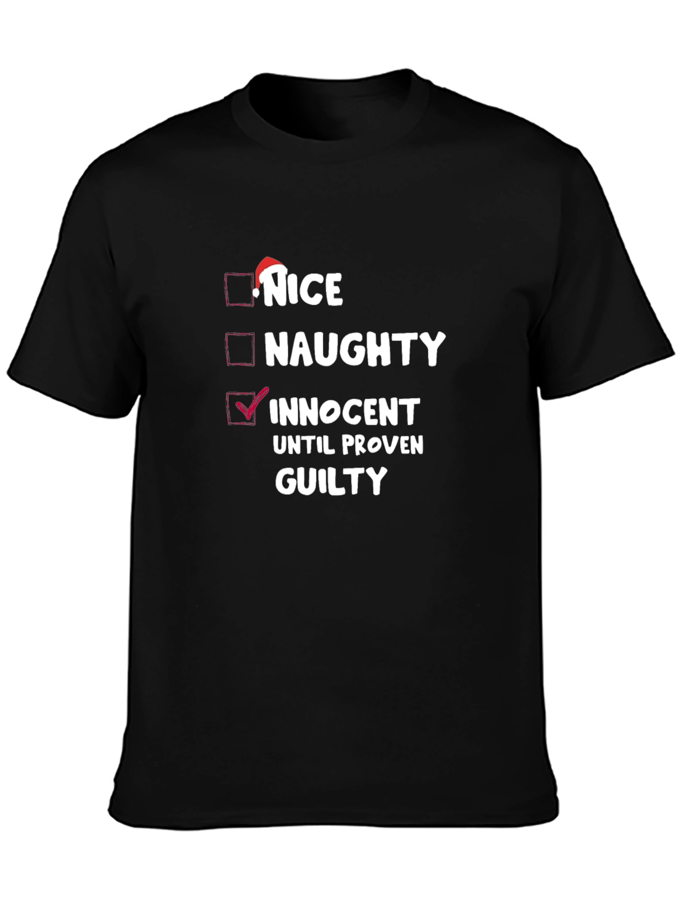 Black Nice Naughty Innocent Graphic T-Shirt view 3