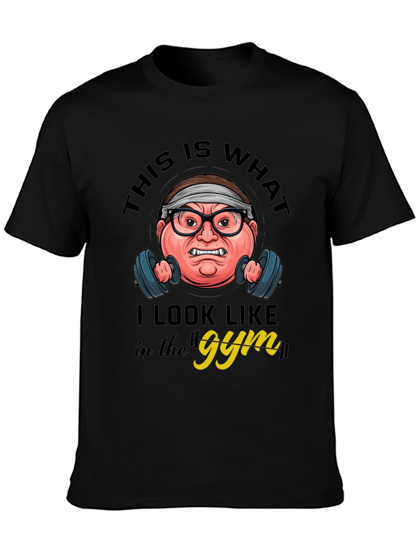 Black Gym Humor Graphic Tee - This Is What I Look Like view 3