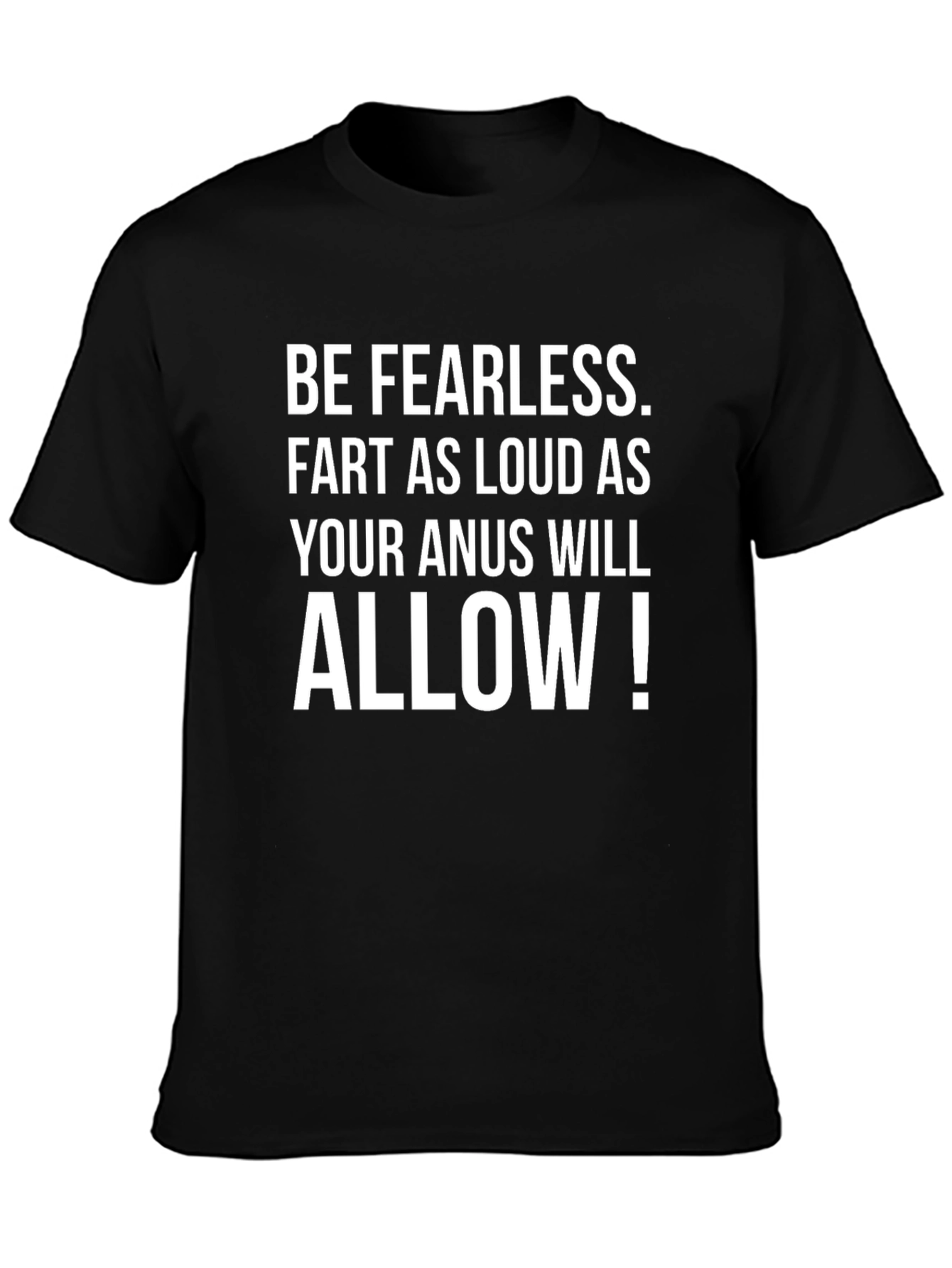 Black Be Fearless Graphic Tee - Bold Statement Shirt view 3