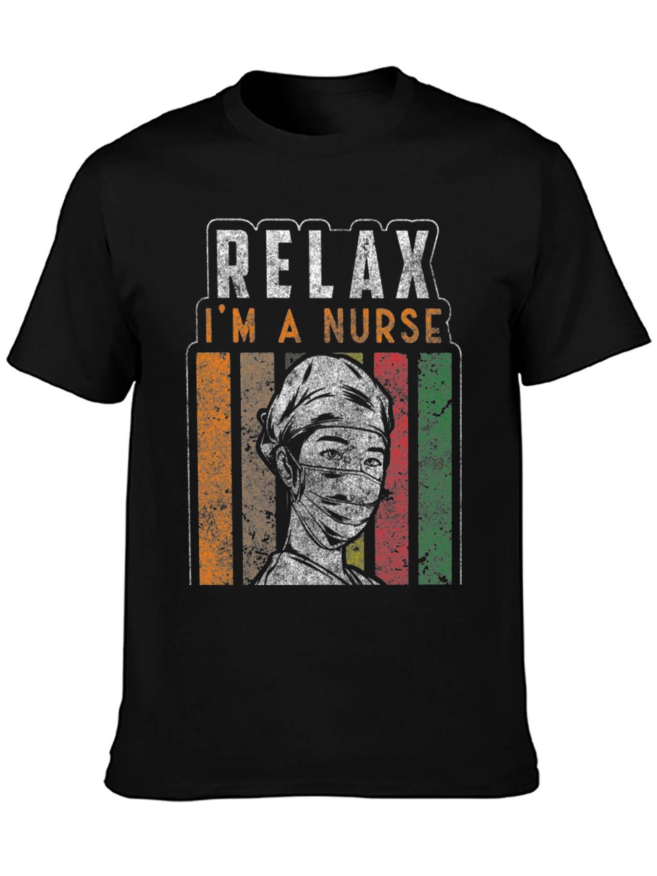 Black Relax I'm A Nurse Graphic Tee view 3