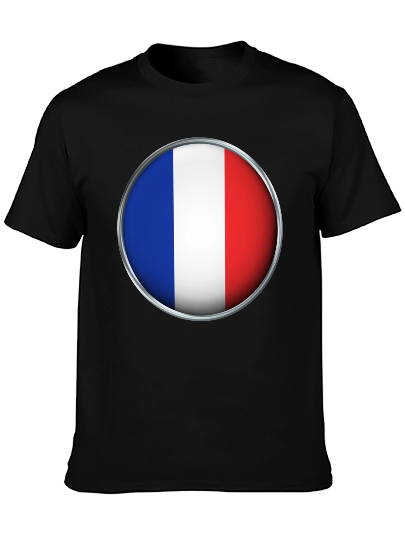 Black French Flag T-Shirt - Stylish National Pride Tee view 3