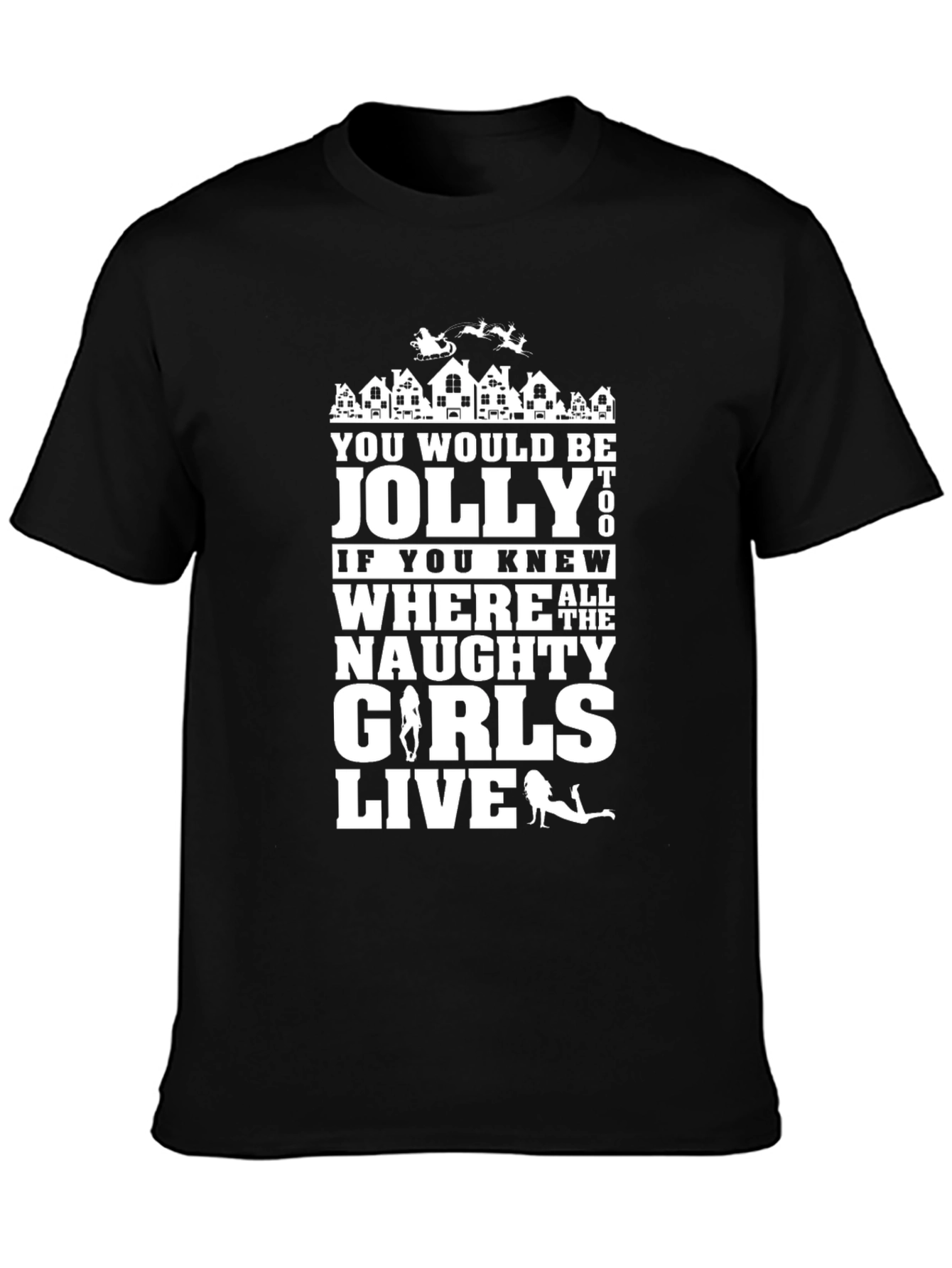 Black Jolly Naughty Girls T-Shirt view 3