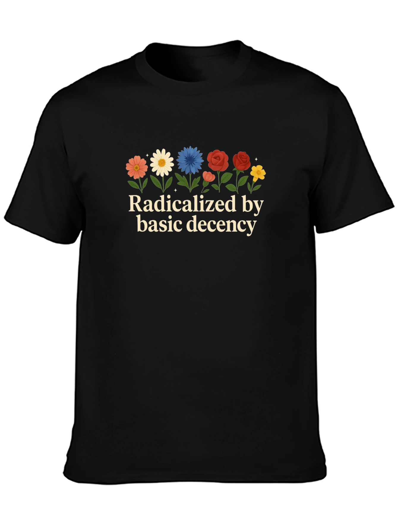 Black Radicalized by Decency Graphic Tee view 3
