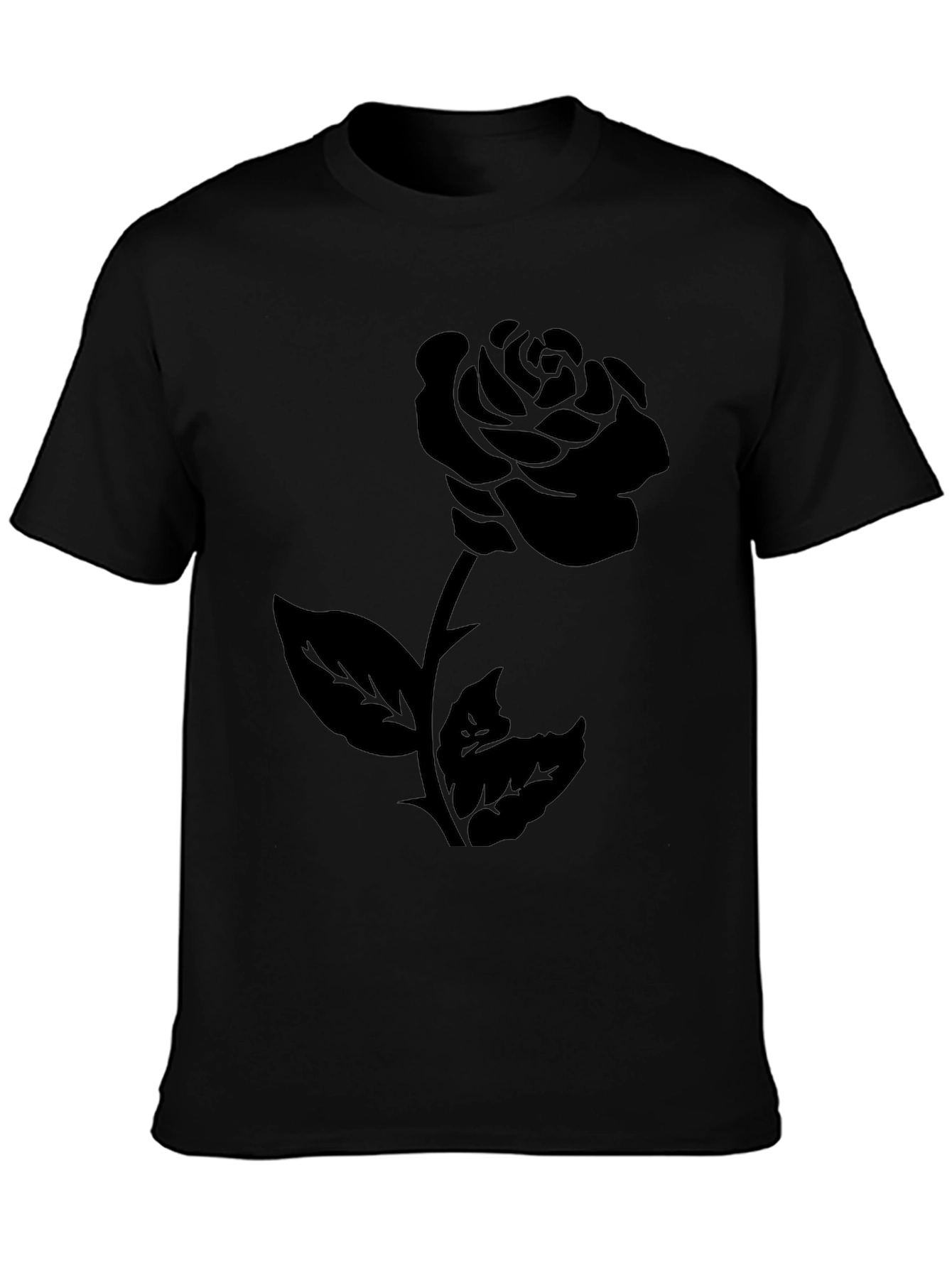 Black Rose Graphic Tee - Mens Black T-Shirt view 3