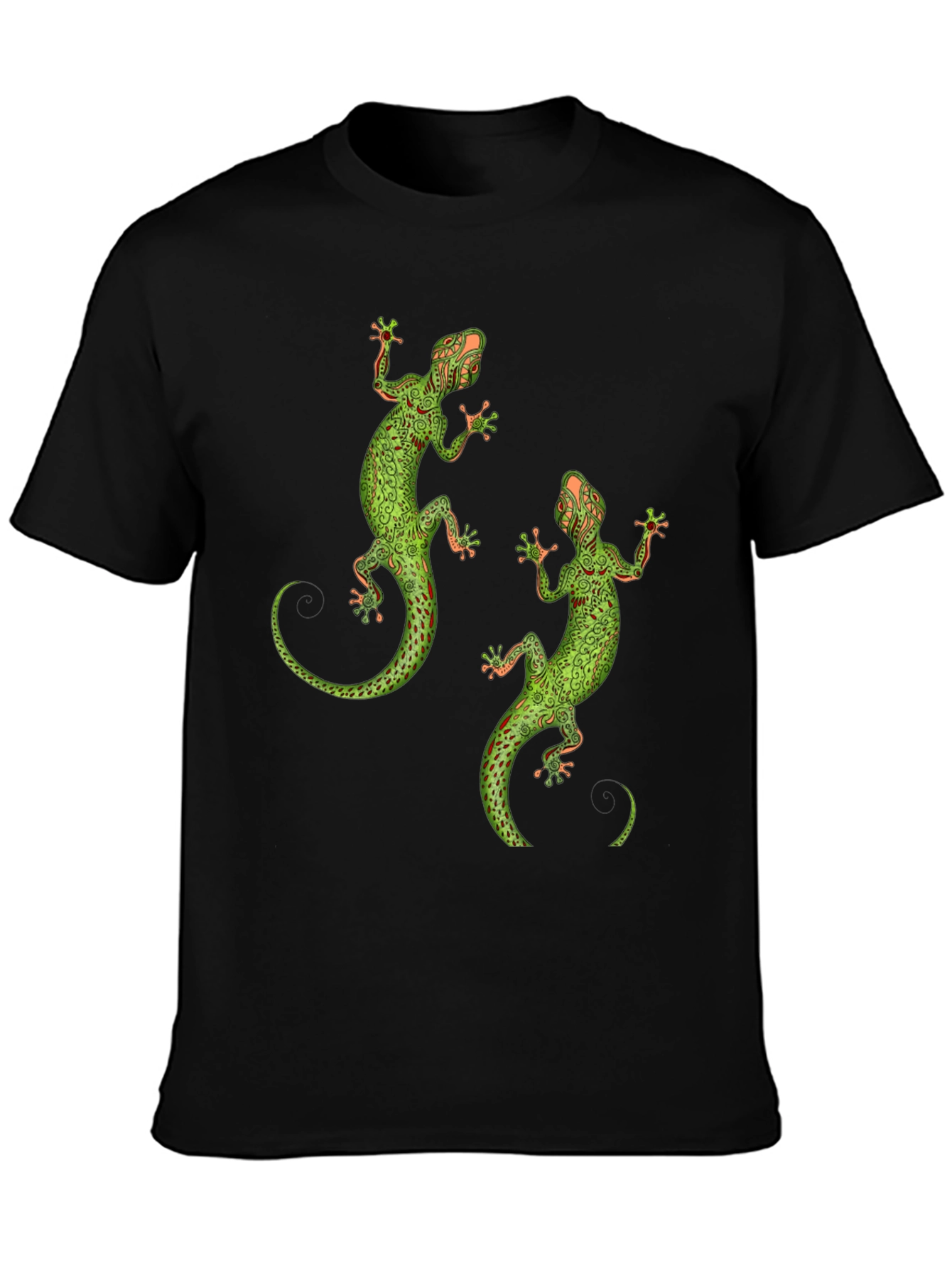 Black Lizard Graphic Tee - Unique Reptile Print view 3