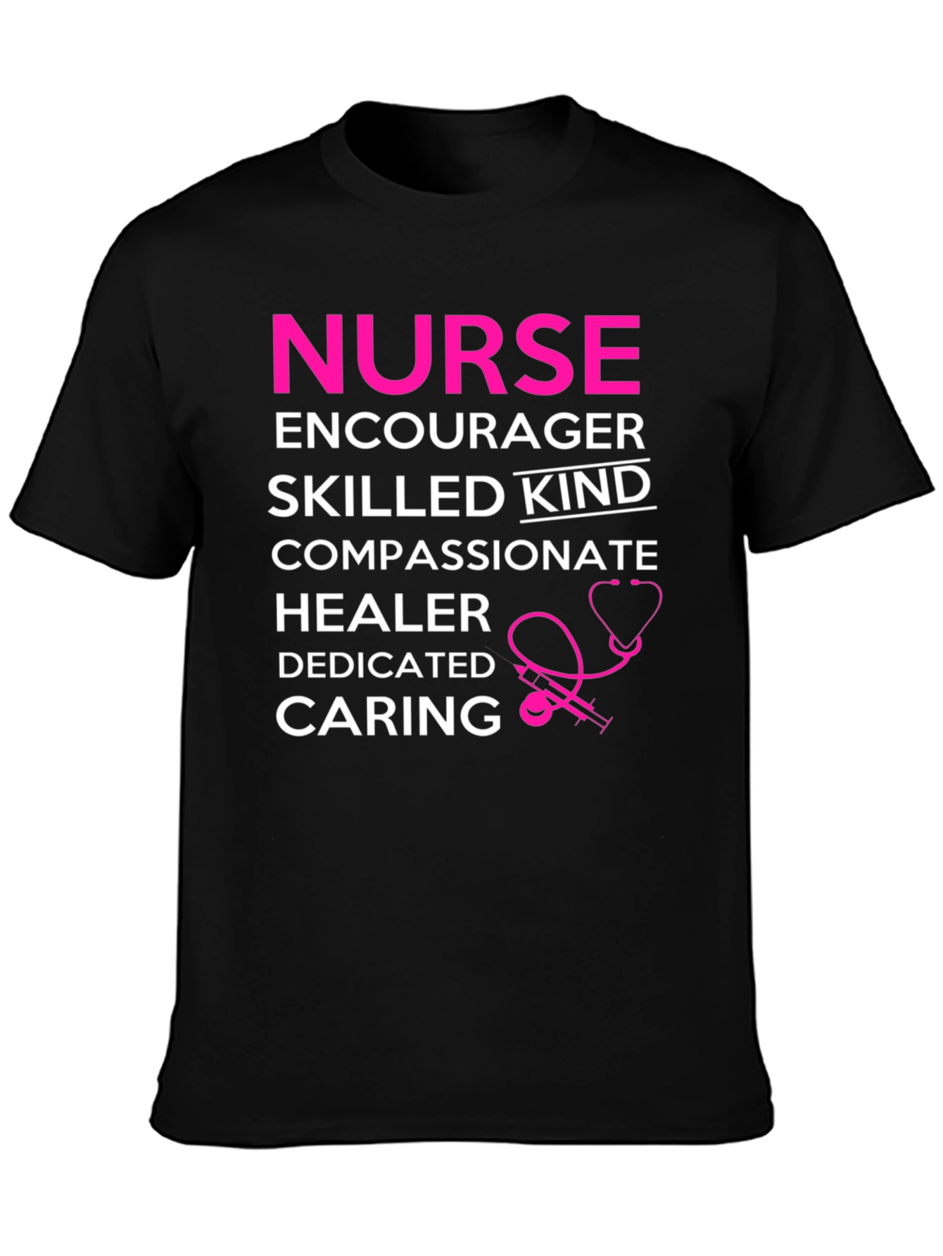 Black Nurse Definition T-Shirt: Encourager, Skilled, Kind, Compassionate view 3