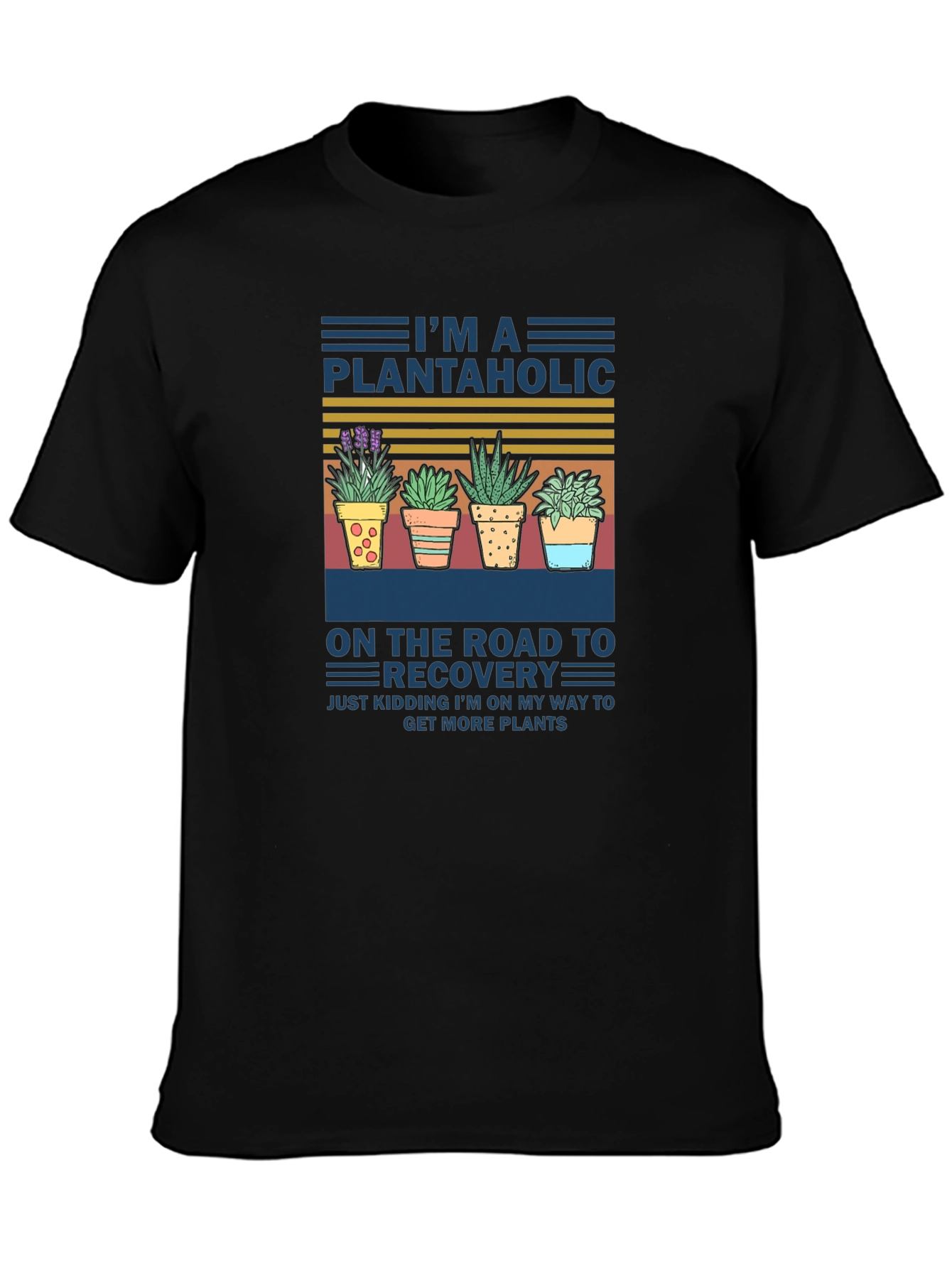 Black Plantaholic T-Shirt - Potted Plant Lover Tee view 3