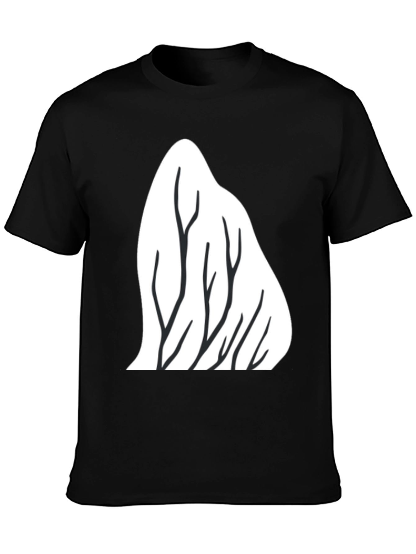 Black Mountain Trees Graphic Tee - Black view 3