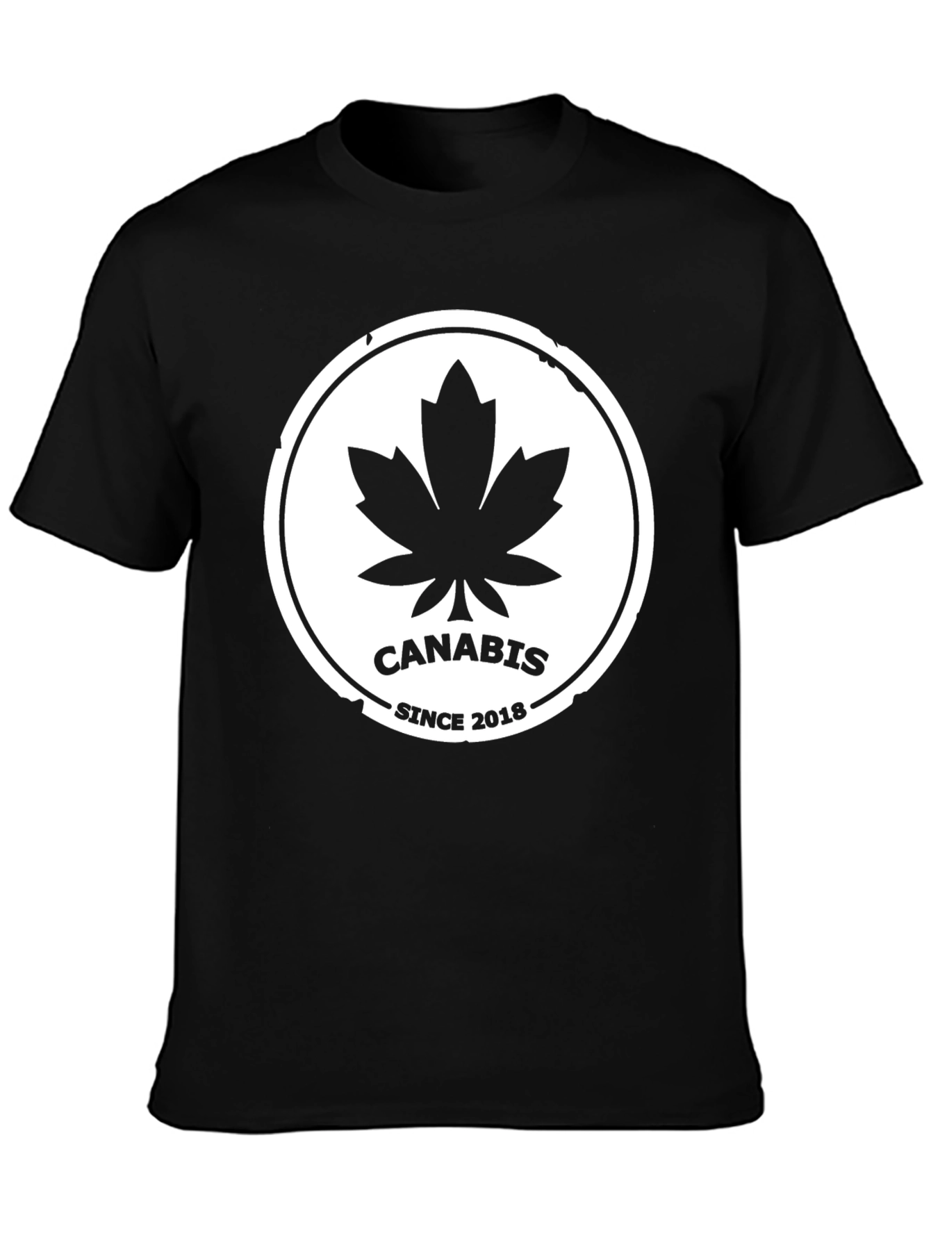 Black Cannabis Since 2018 Black T-Shirt view 3