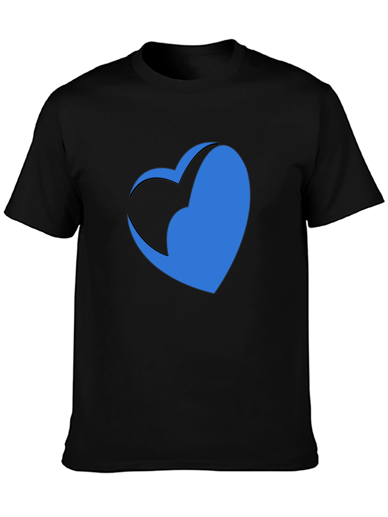 Black Modern Heart Graphic Tee - Stylish Casual Comfort view 3