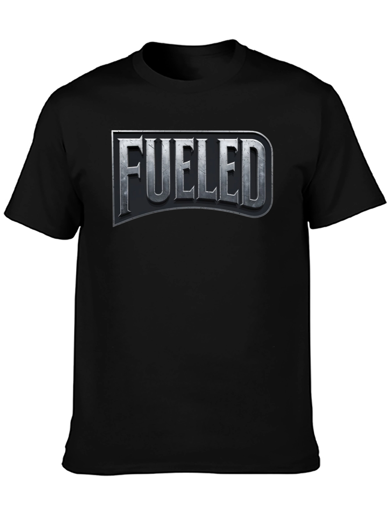 Black Fueled Graphic T-Shirt - Black Crew Neck view 3