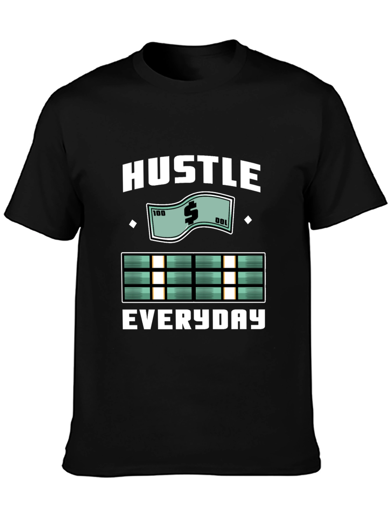Black Hustle Everyday Graphic T-Shirt view 3