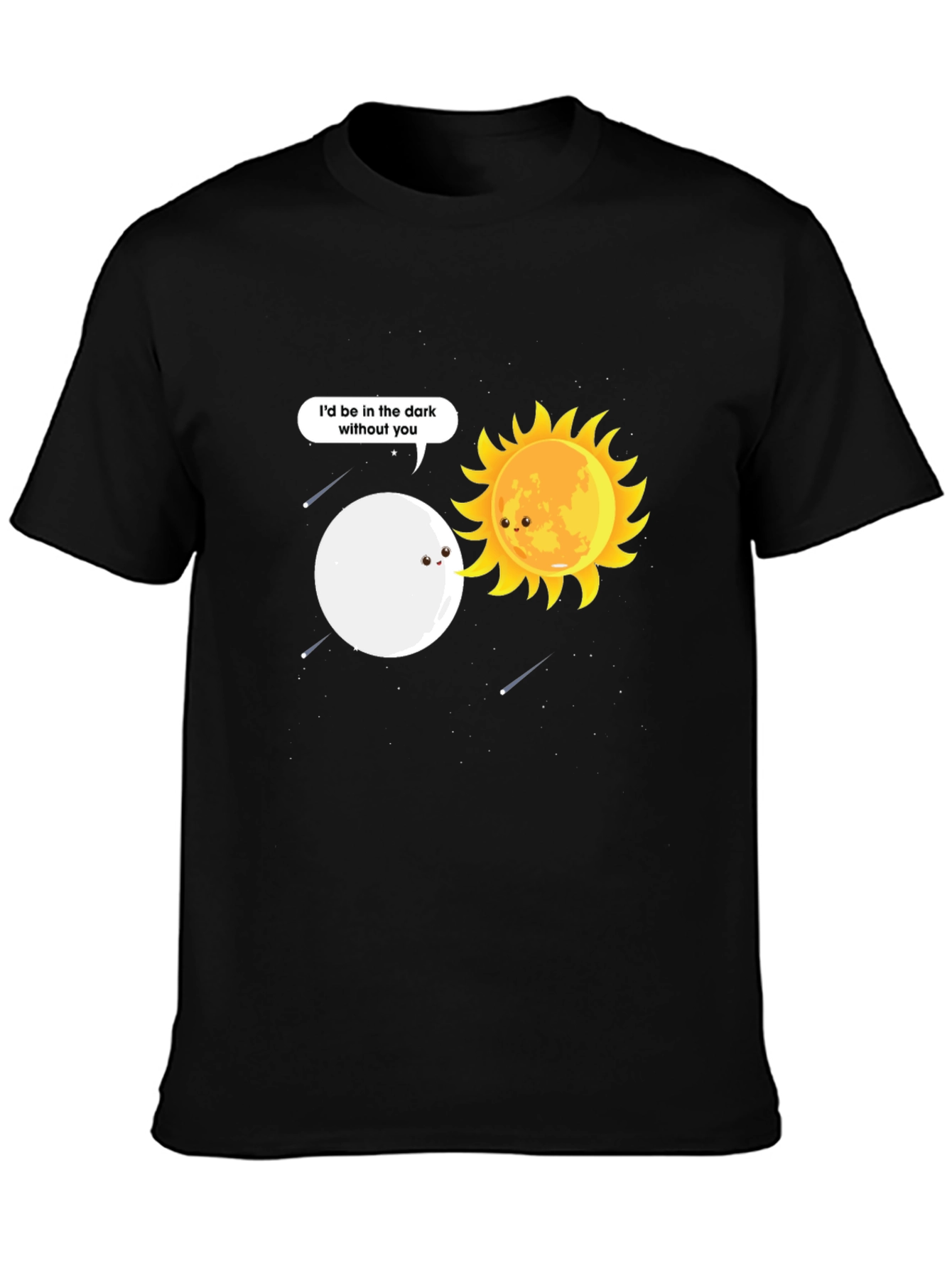 Black Sun and Moon Graphic Tee - I'd Be in the Dark Without You view 3