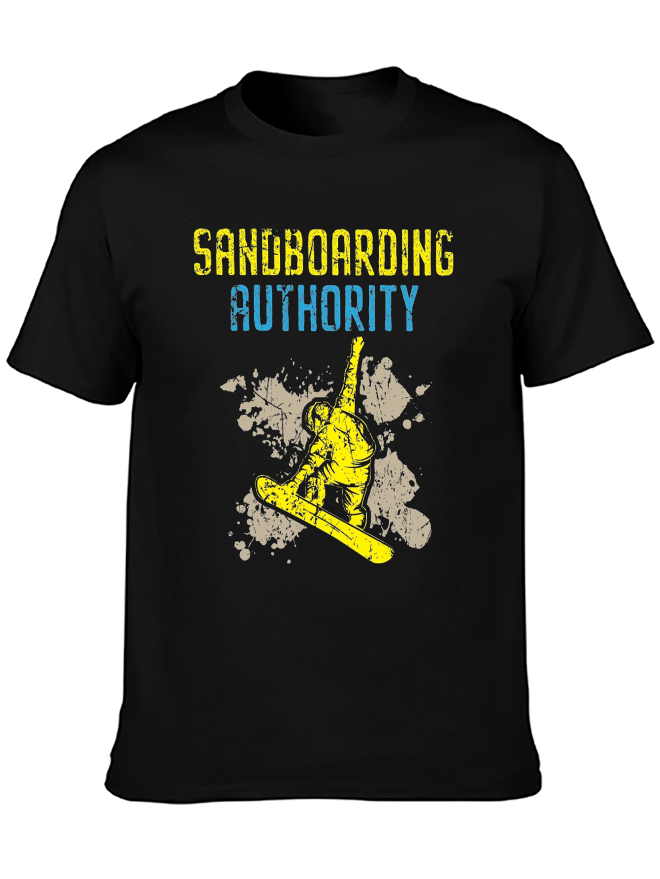 Black Sandboarding Authority Graphic Tee view 3