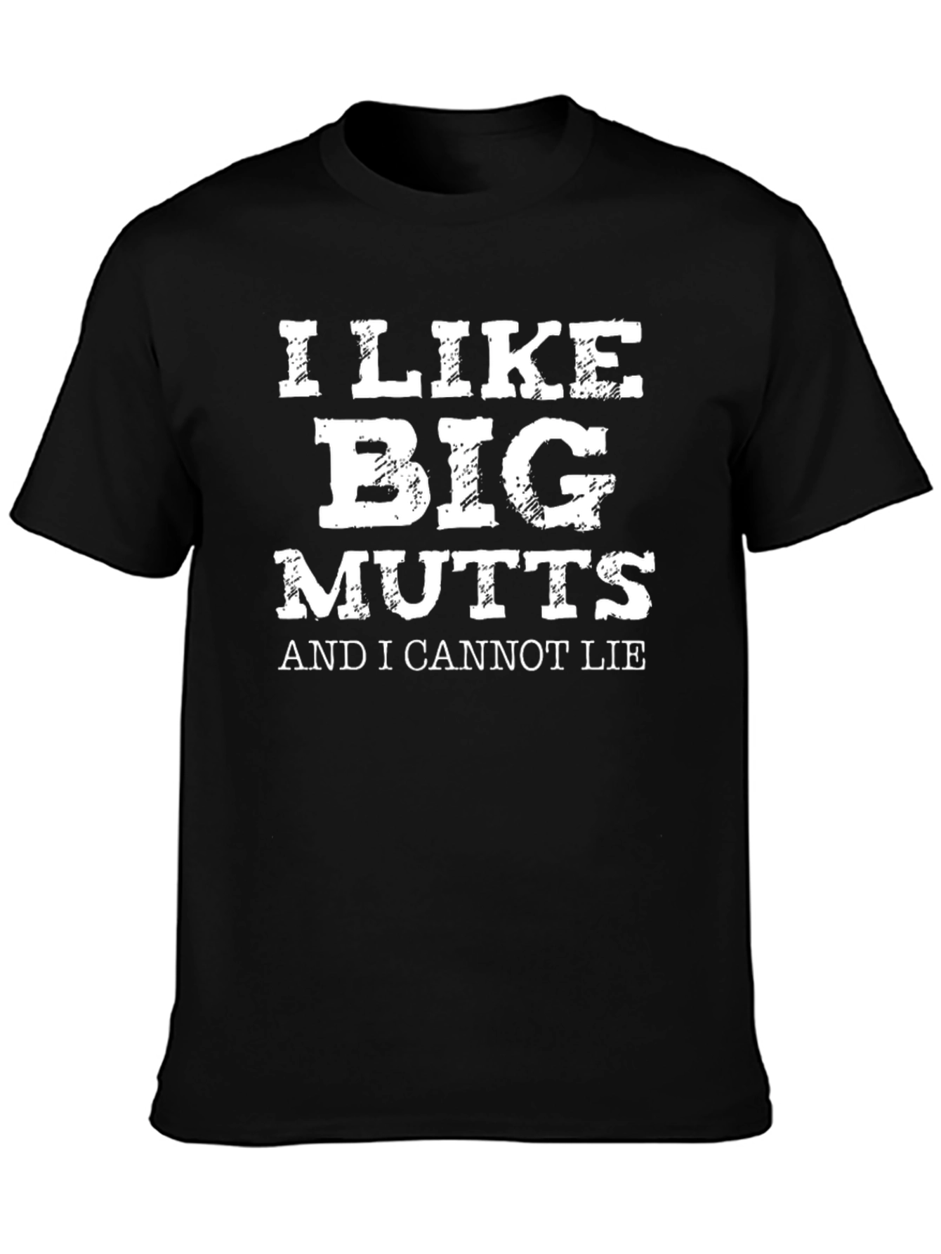 Black I Like Big Mutts Funny Graphic T-Shirt view 3
