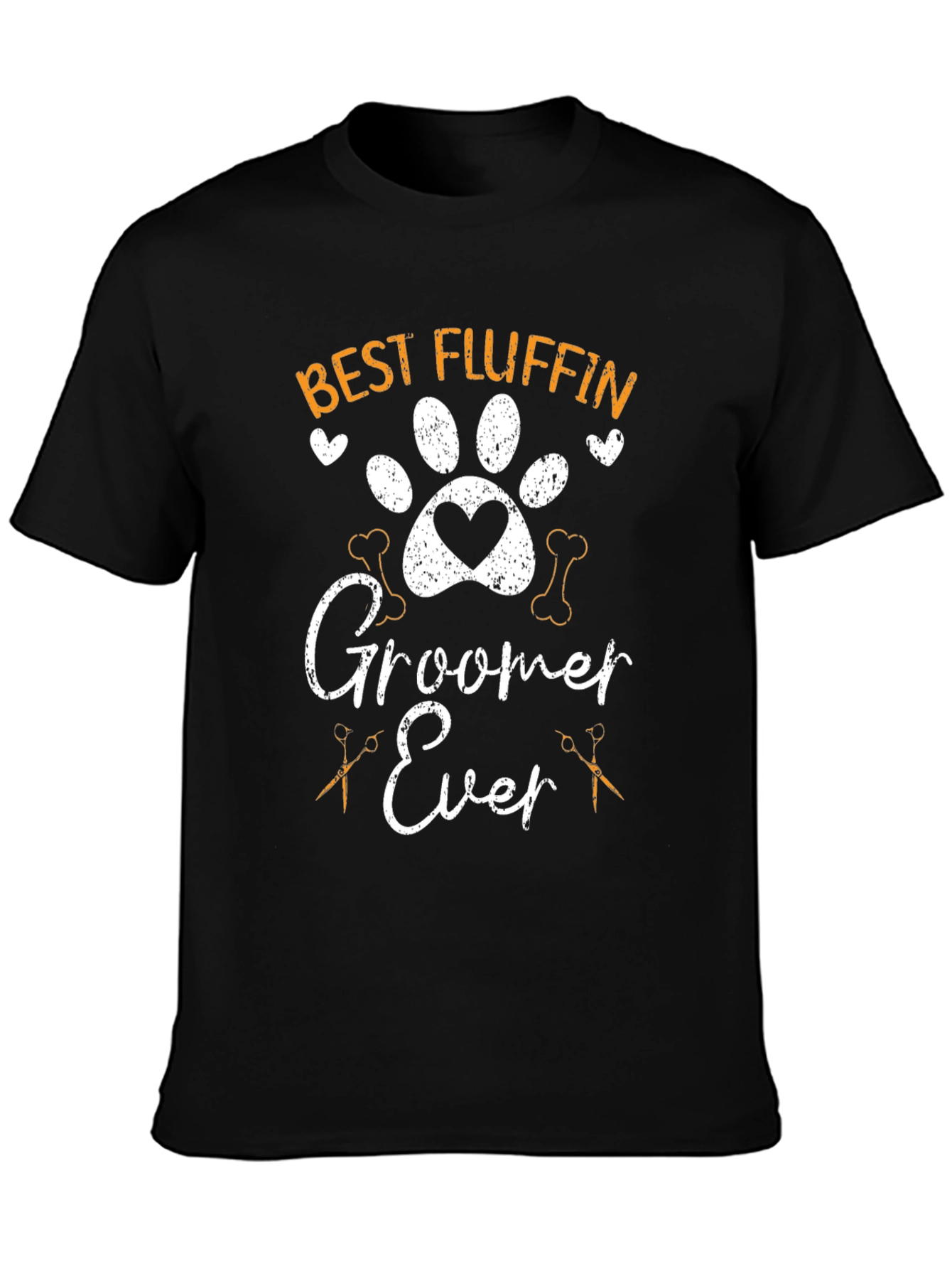 Black Best Fluffin' Groomer Ever T-Shirt - Dog Lover Apparel view 3