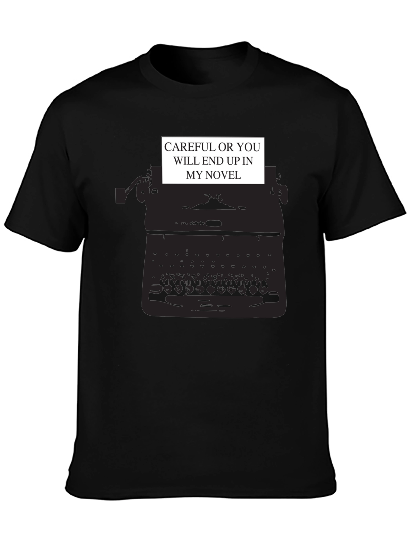 Black Writer's Threat T-Shirt view 3