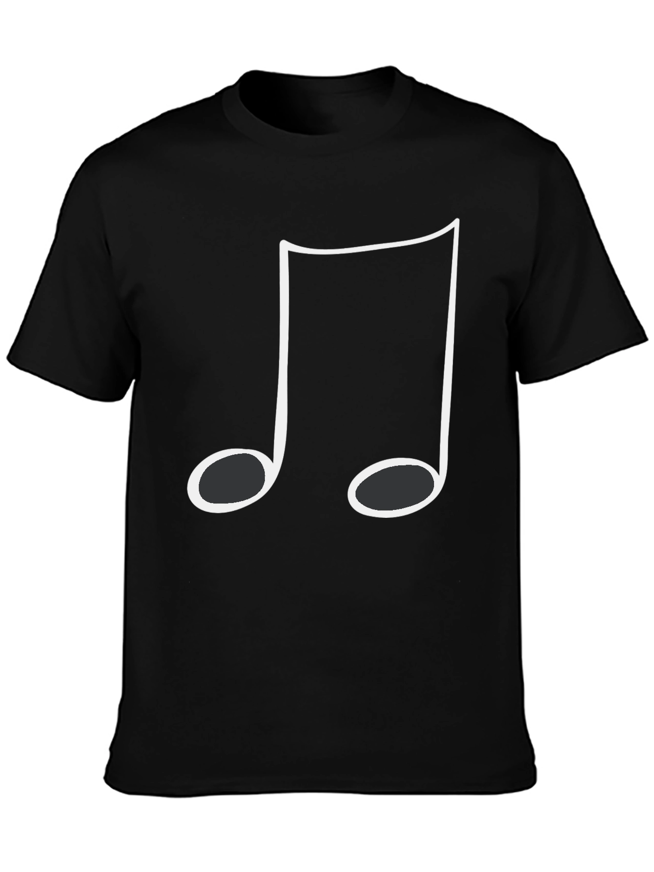 Black Music Note Graphic T-Shirt - Casual Style view 3