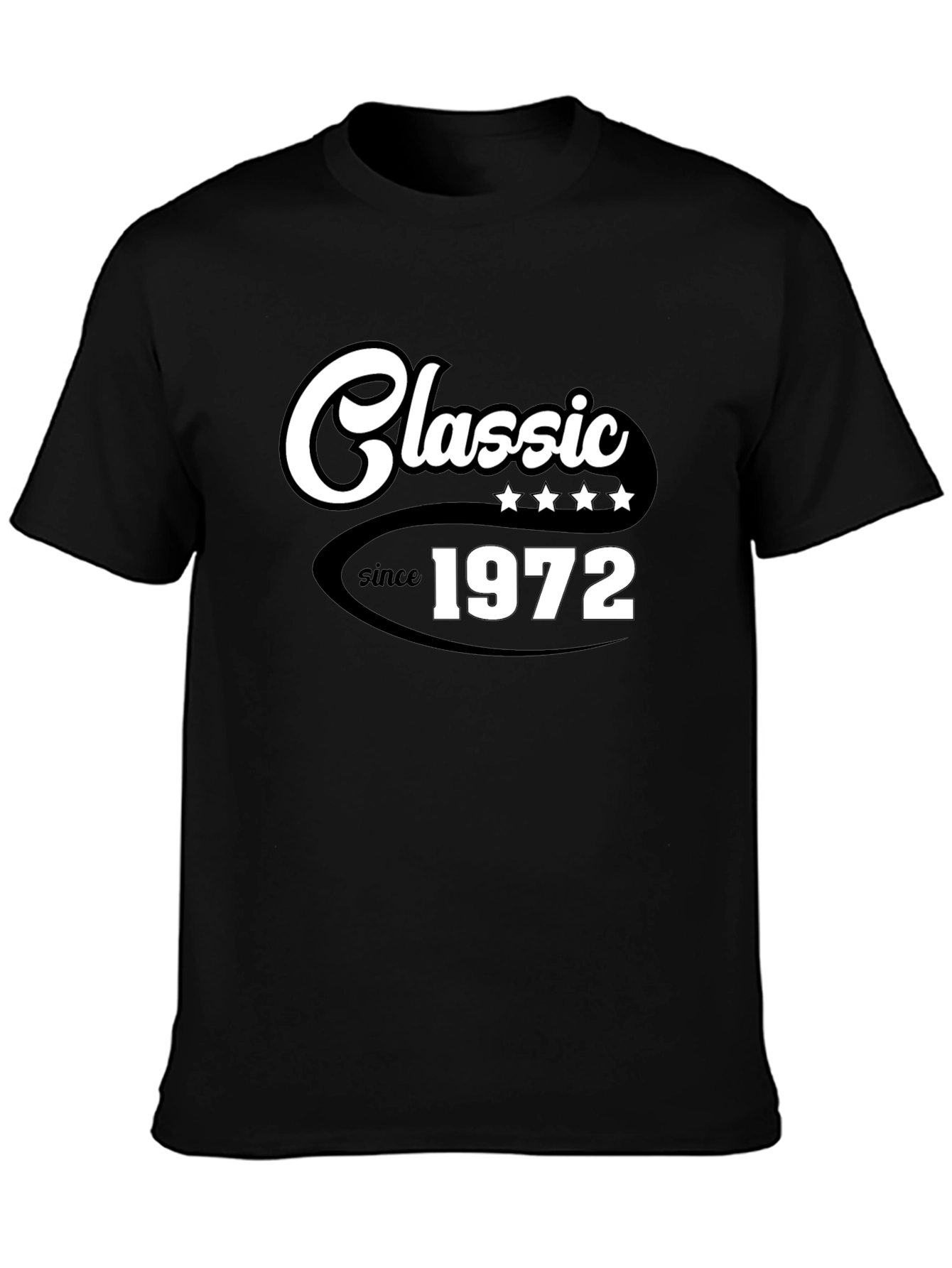 Black Classic Since 1972 Black T-Shirt view 3