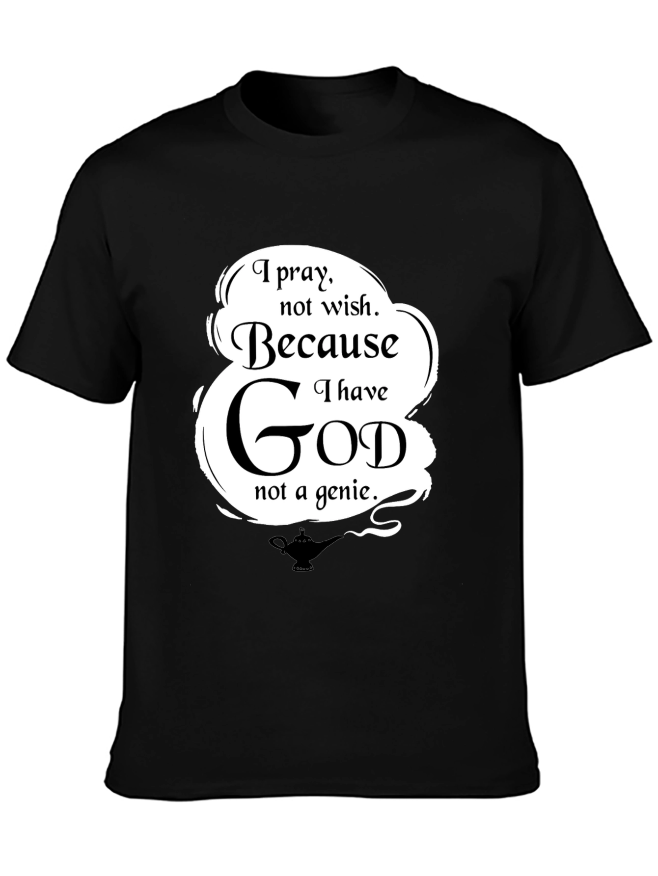 Black I Pray T-Shirt - Religious Graphic Tee view 3