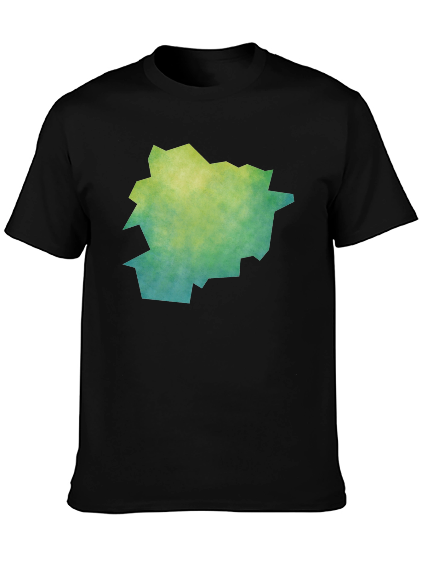 Black Abstract Graphic Tee - Trendy Men's Black T-Shirt view 3