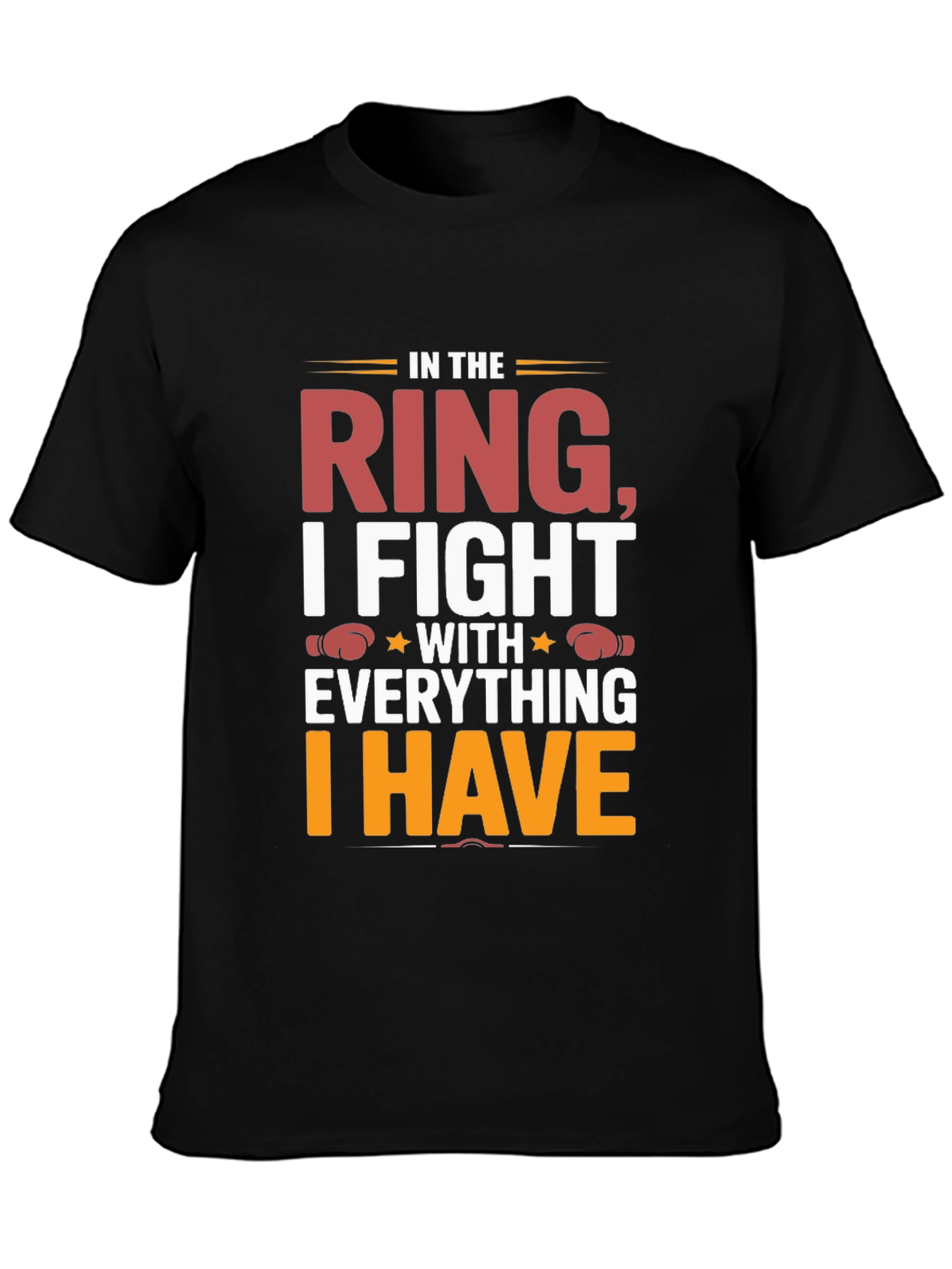 Black In The Ring I Fight Graphic T-Shirt view 3