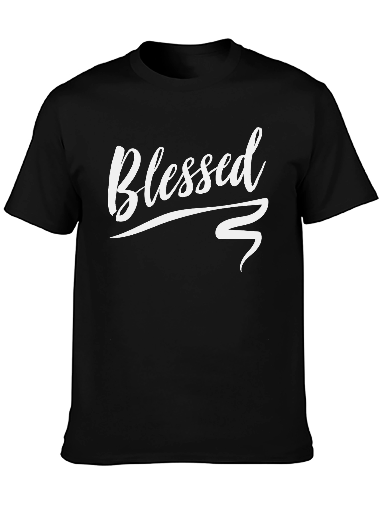 Black Blessed Graphic T-Shirt - Soft Cotton Blend view 3