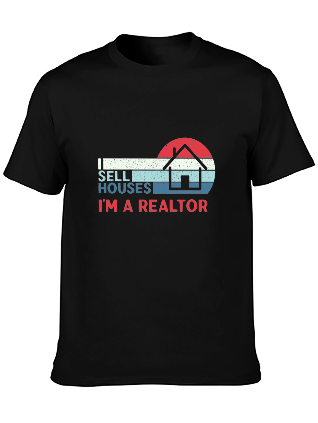 Black Sell Houses I'm a Realtor Black T-Shirt view 3