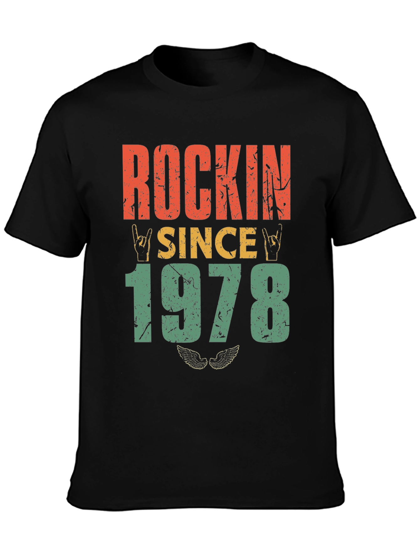 Black Rockin Since 1978 T-Shirt view 3