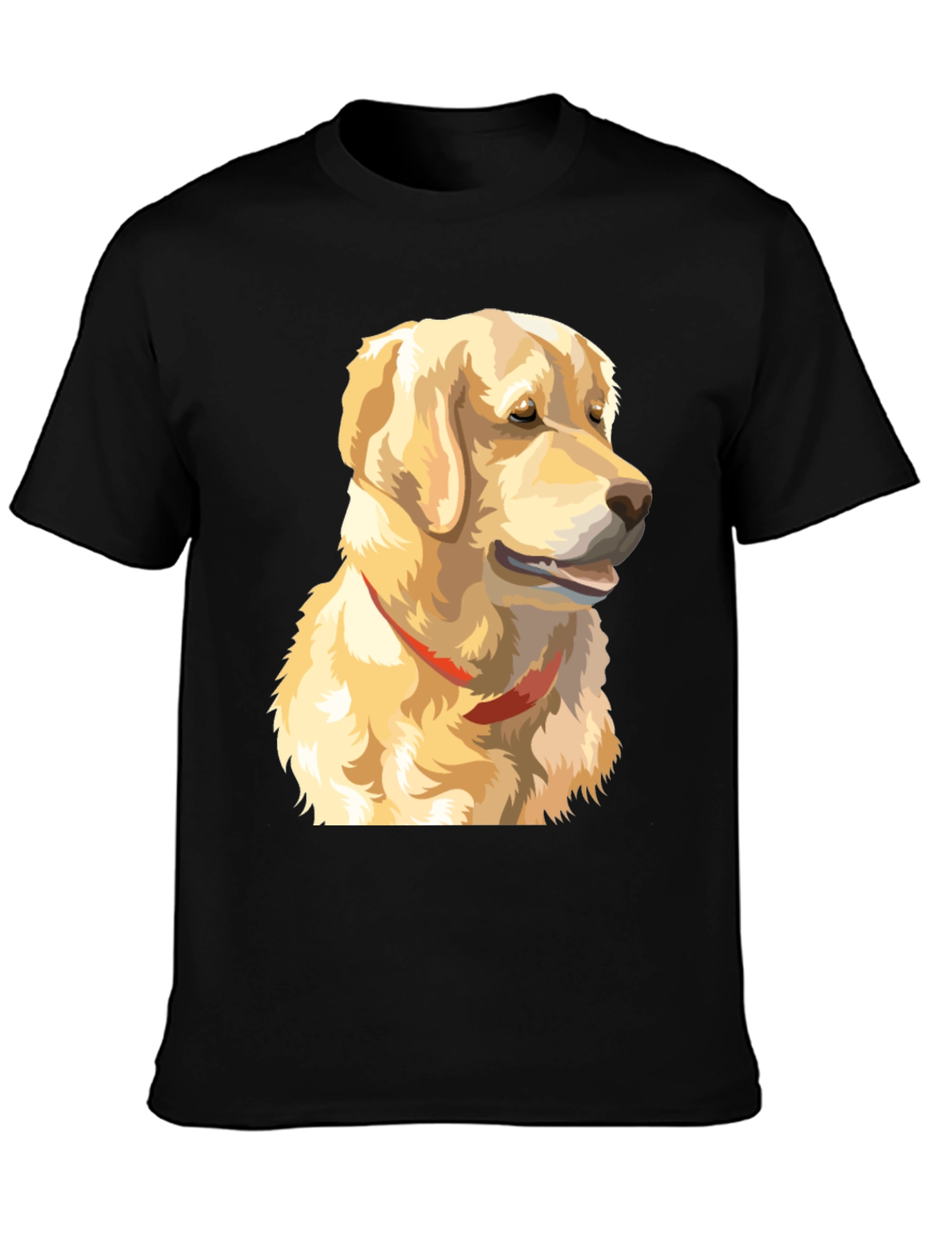 Black Golden Retriever Graphic T-Shirt view 3