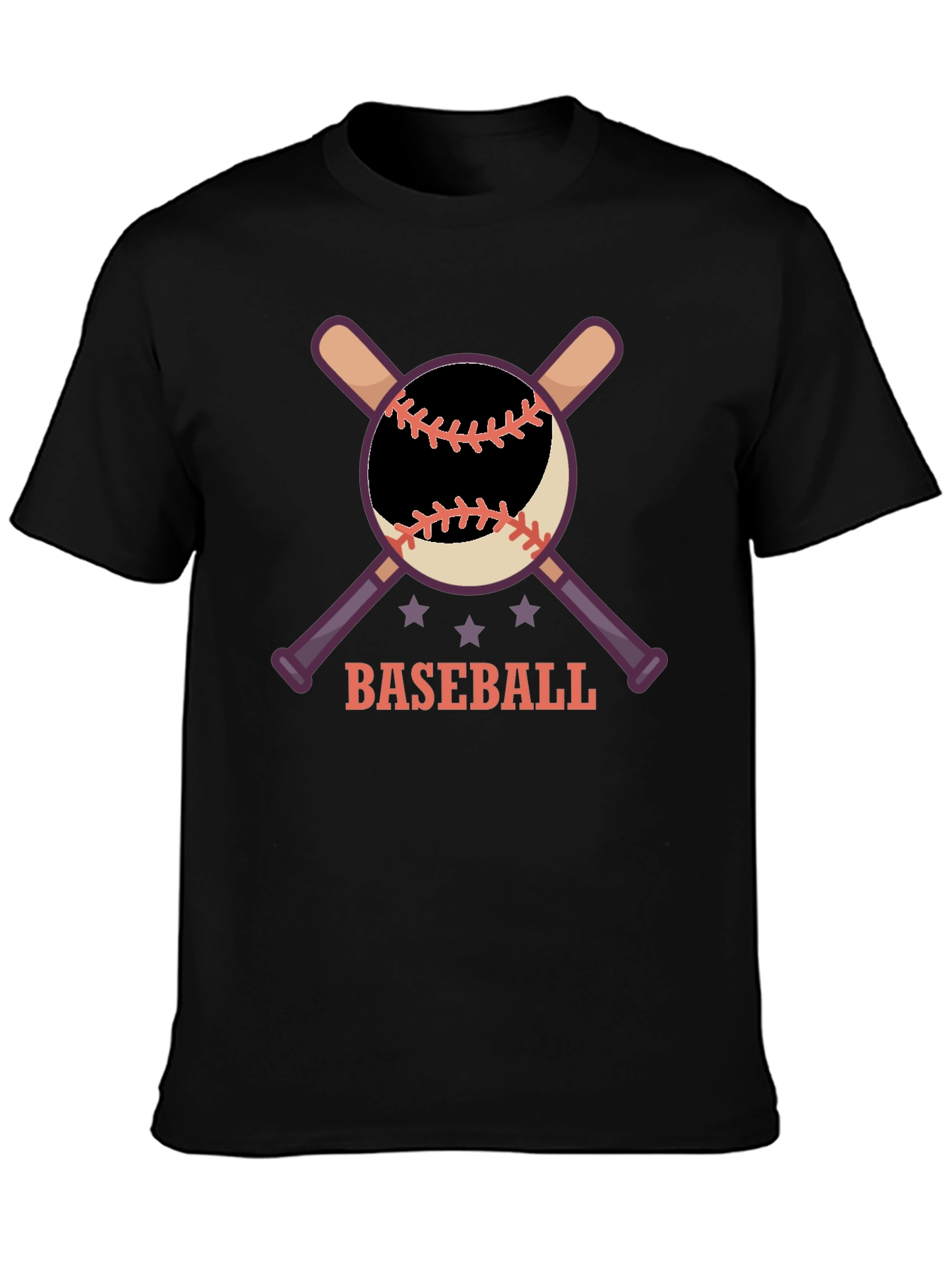 Black Baseball Graphic T-Shirt view 3