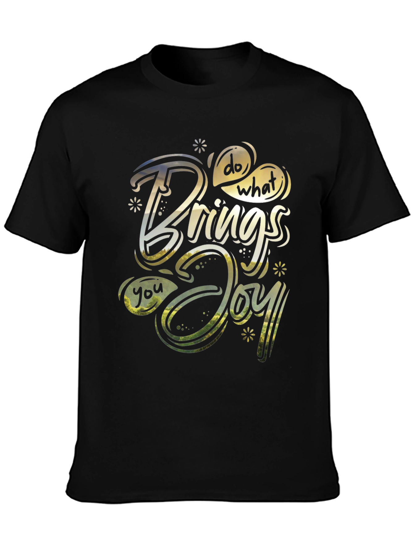 Black Do What Brings You Joy Black T-Shirt view 3