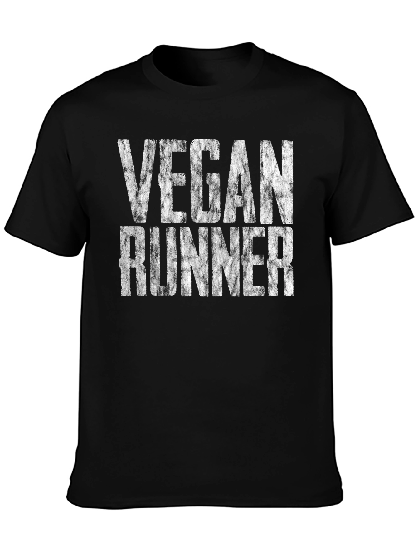 Black Vegan Runner Graphic Tee - Unisex Soft Cotton T-Shirt view 3
